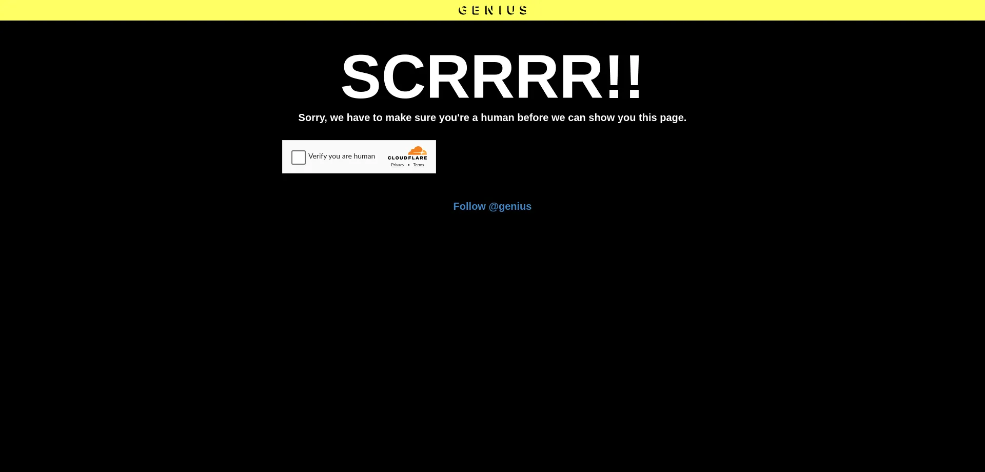 Website screenshot of Genius.com