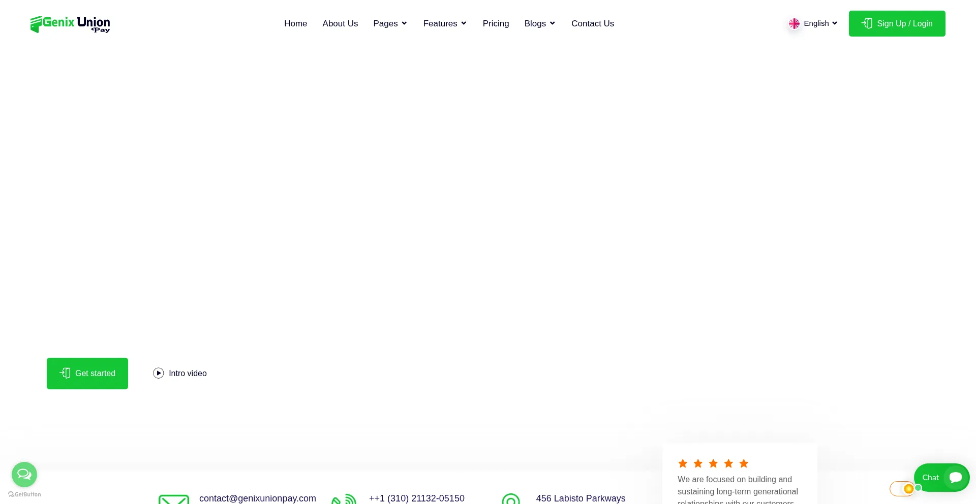 Website screenshot of Genixunionpay.com