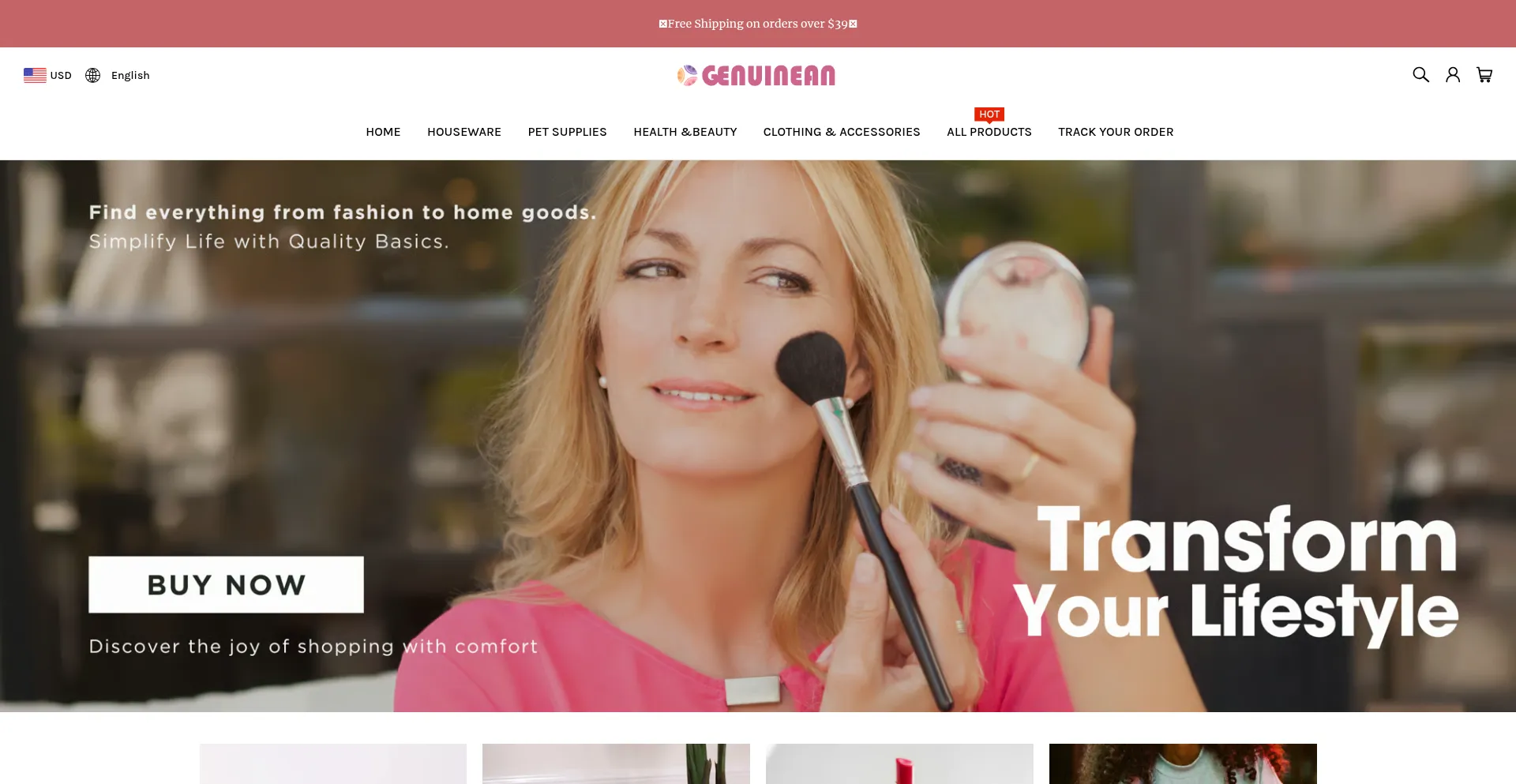 Genuinean.com Screenshot