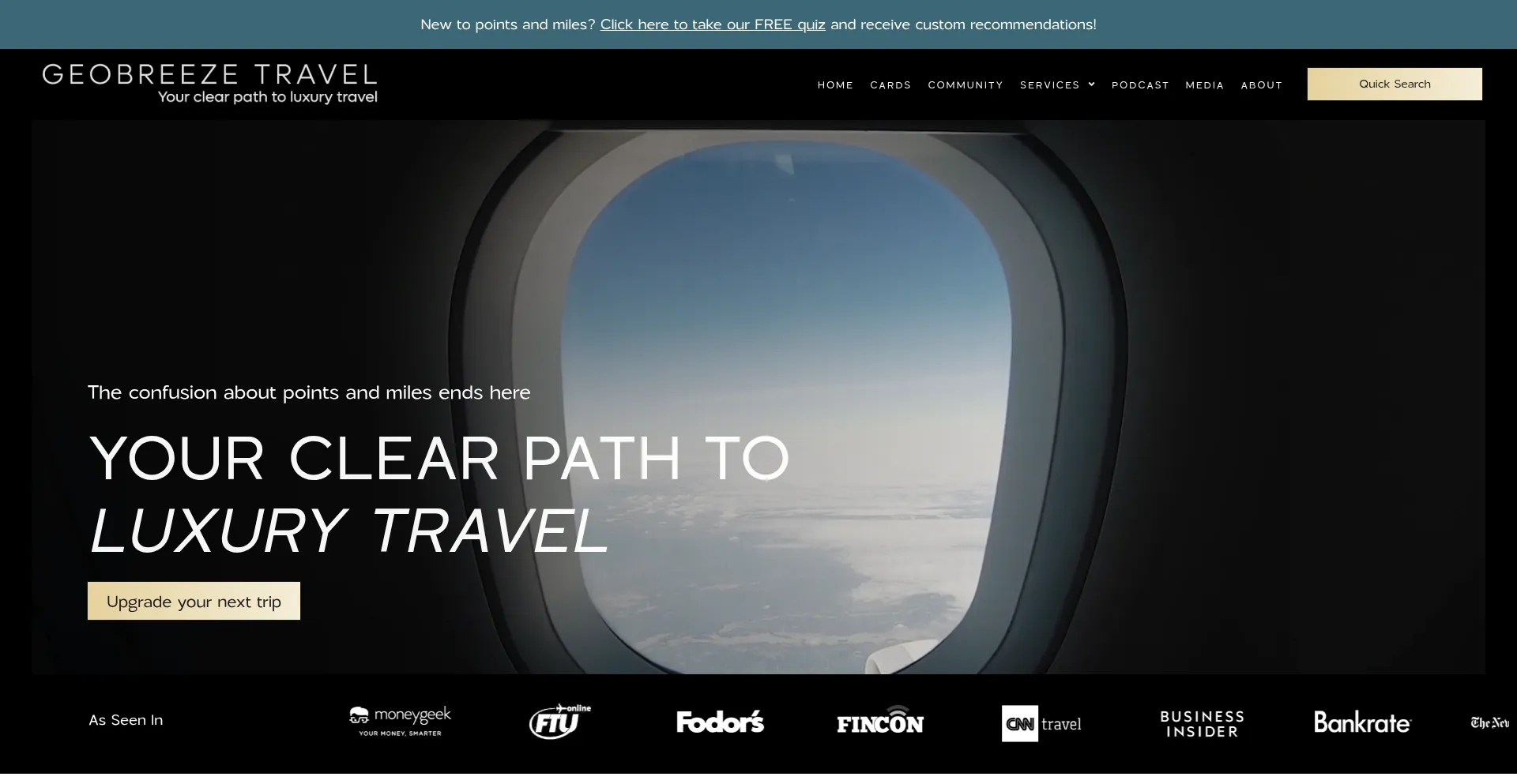 Website screenshot of Geobreezetravel.com