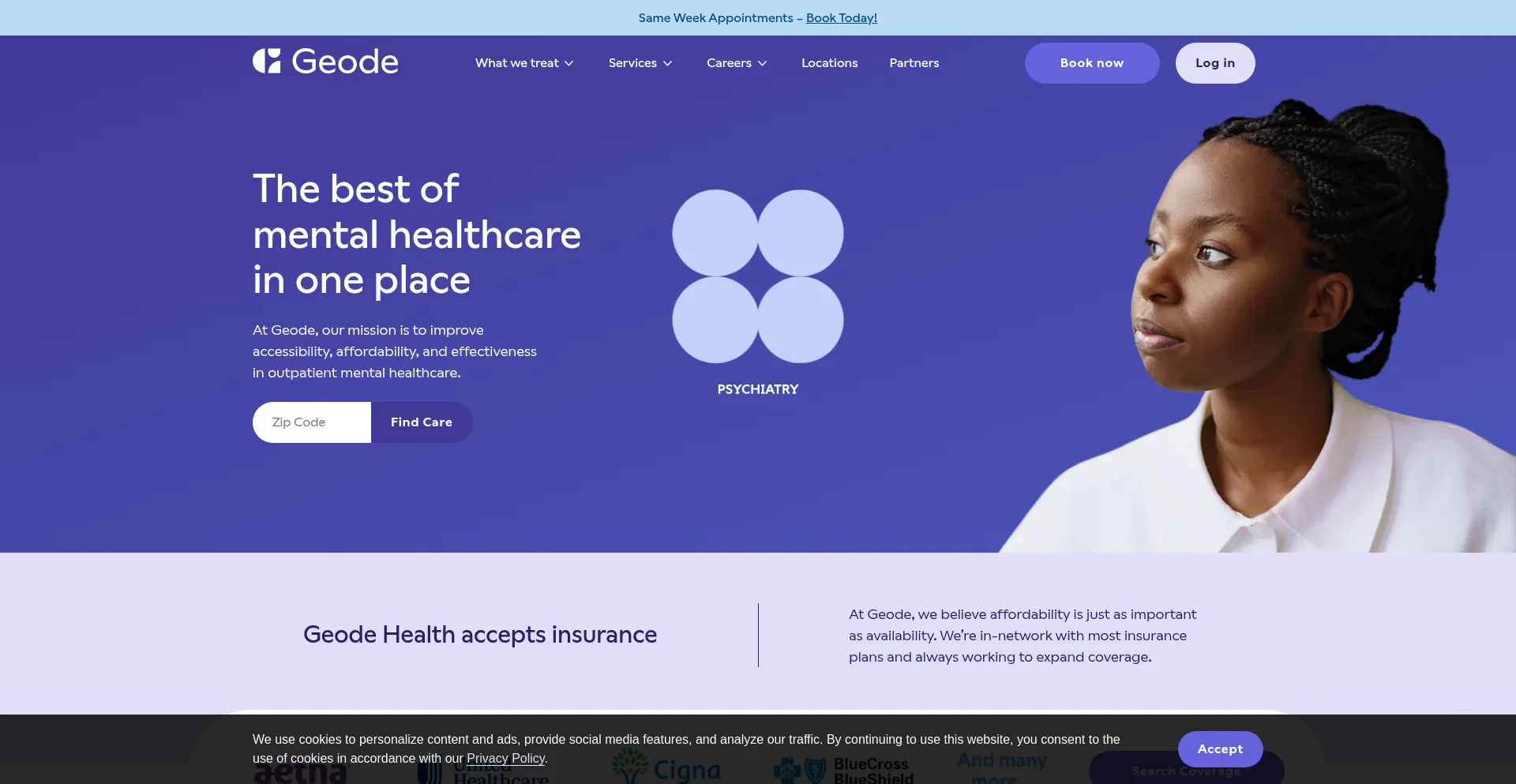Website screenshot of Geodehealth.com