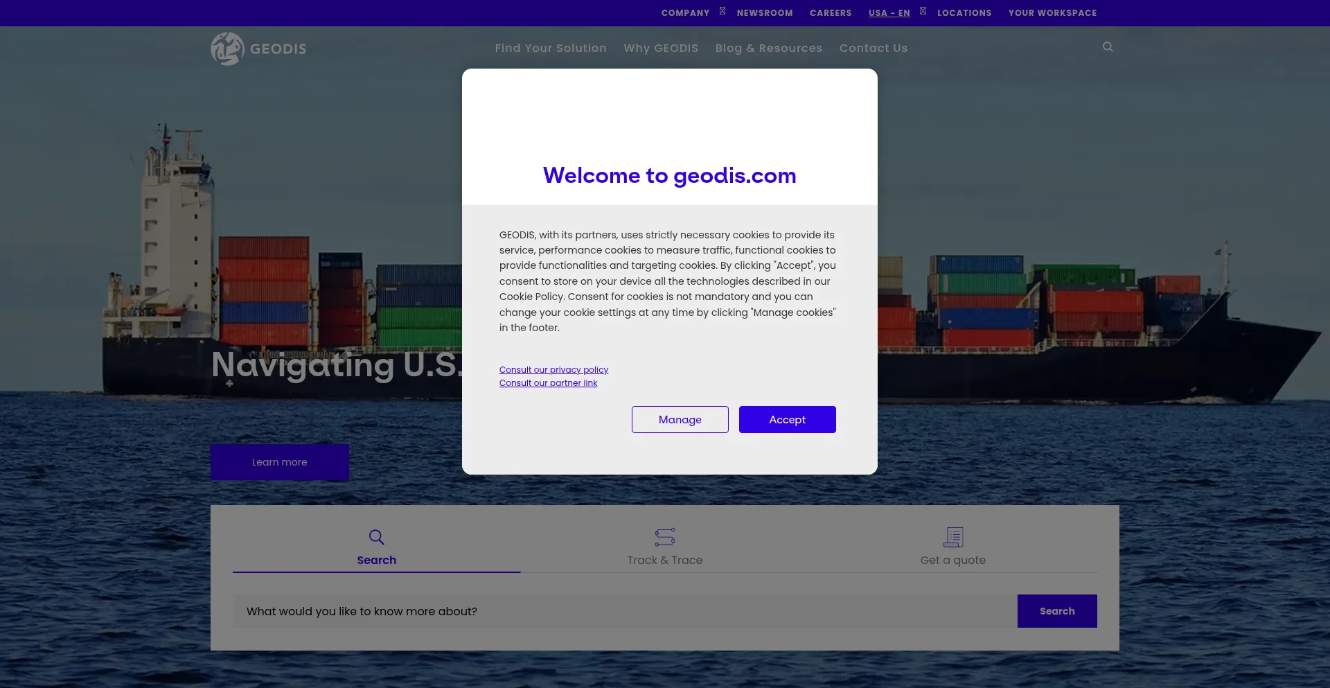 Geodis.com Screenshot