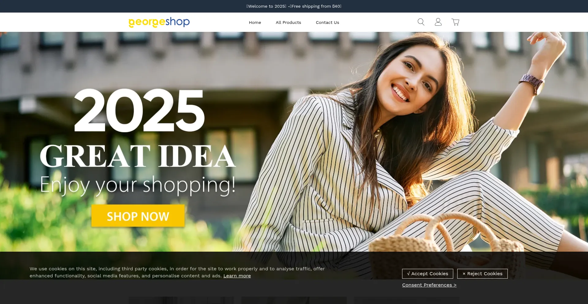 Website screenshot of Georgeshop.co.uk