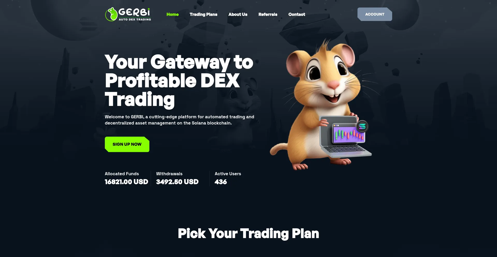Website screenshot of Gerbi.ws