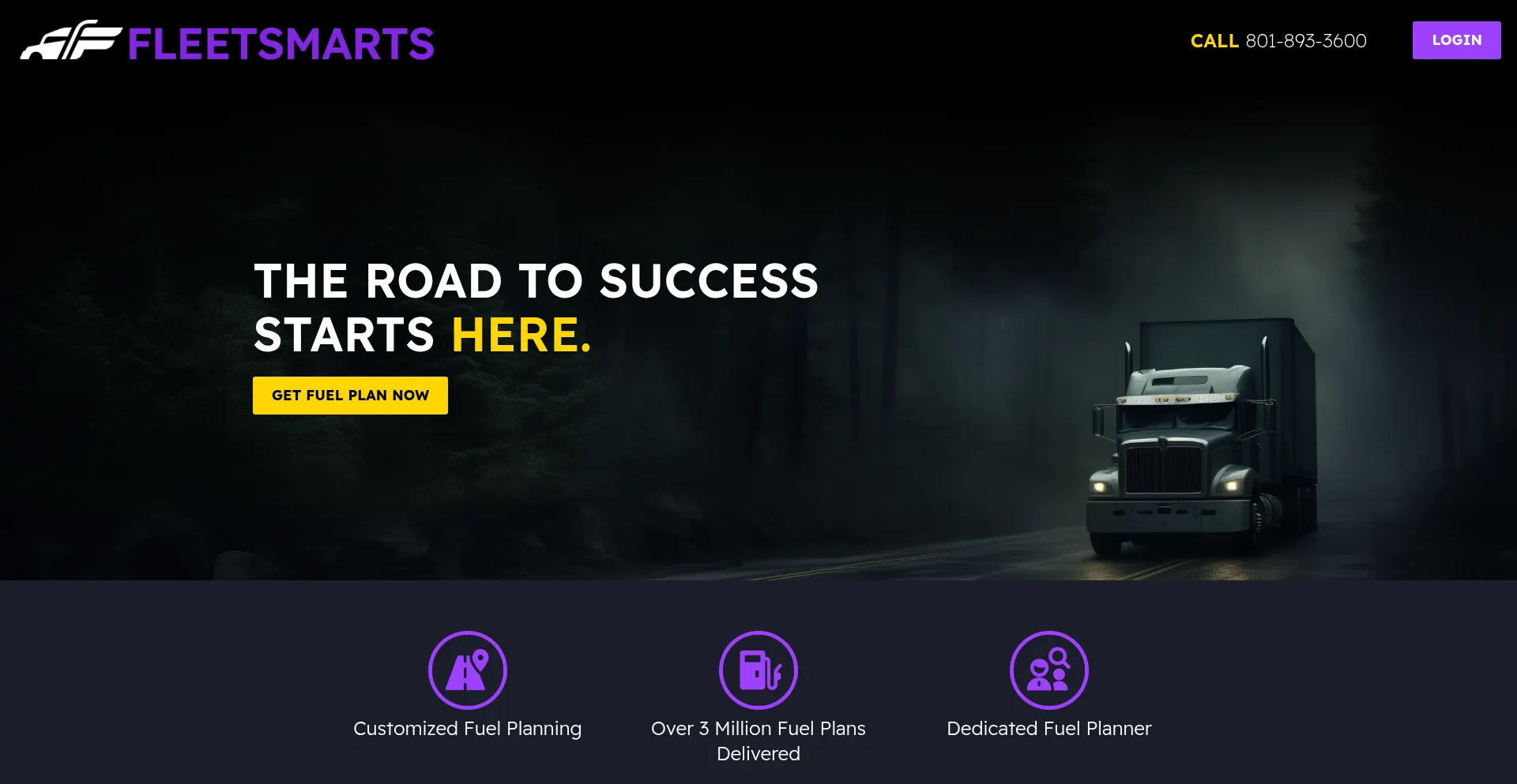 Website screenshot of Get.fleetsmarts.net