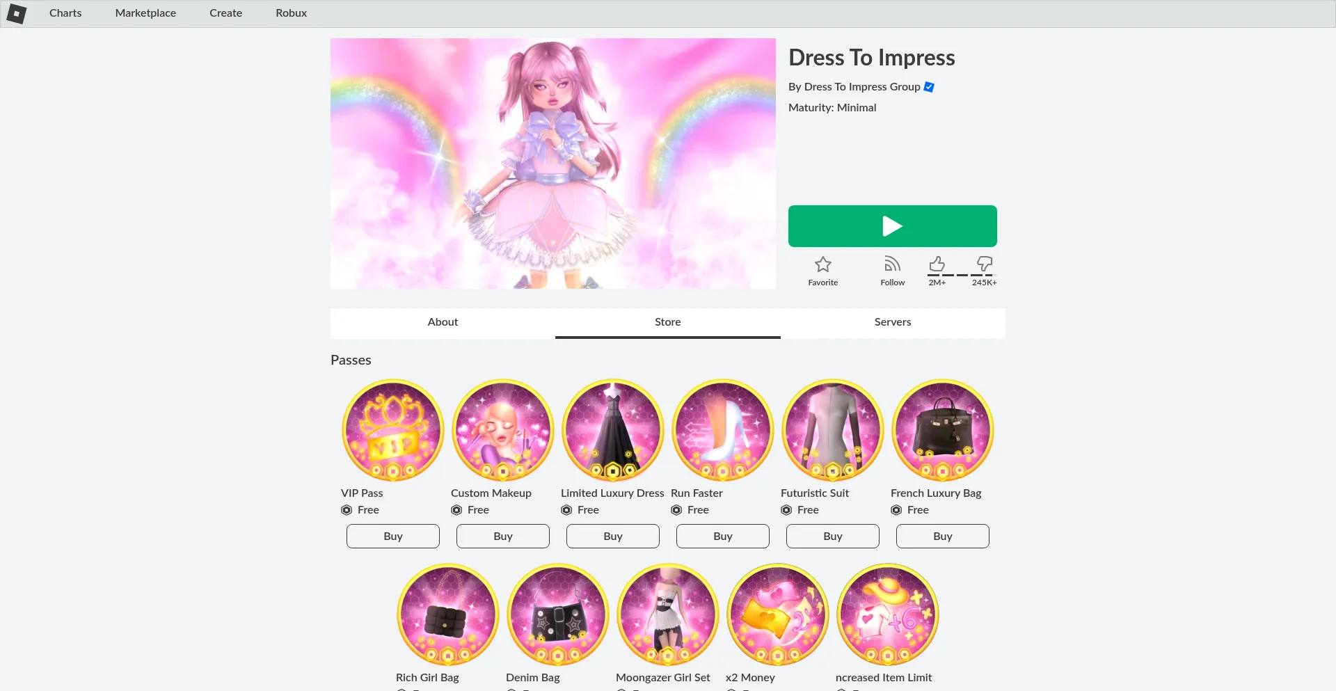 Website screenshot of Get-items.pages.dev