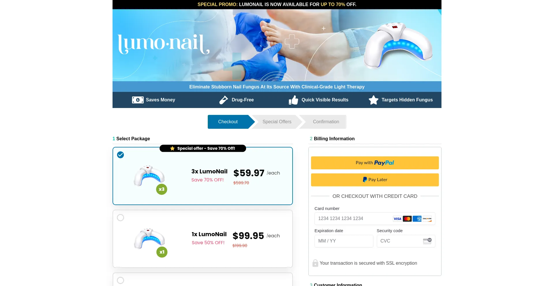 Website screenshot of Get-lumonail.com
