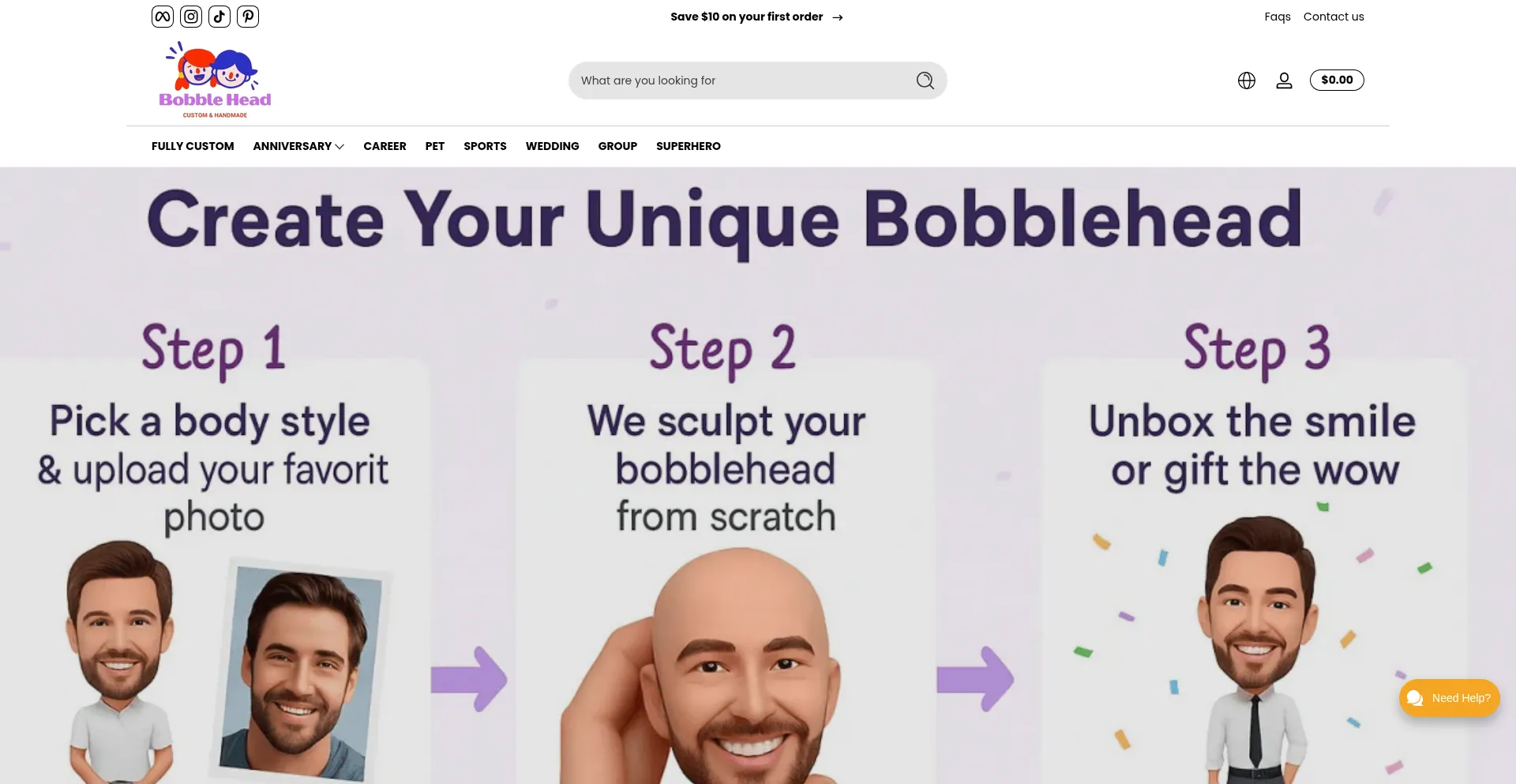 Getbobblehead.com Screenshot