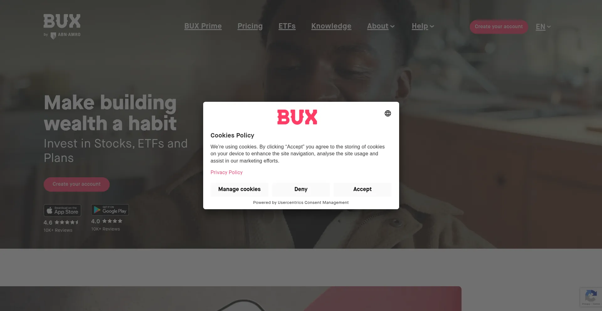 Getbux.com Screenshot