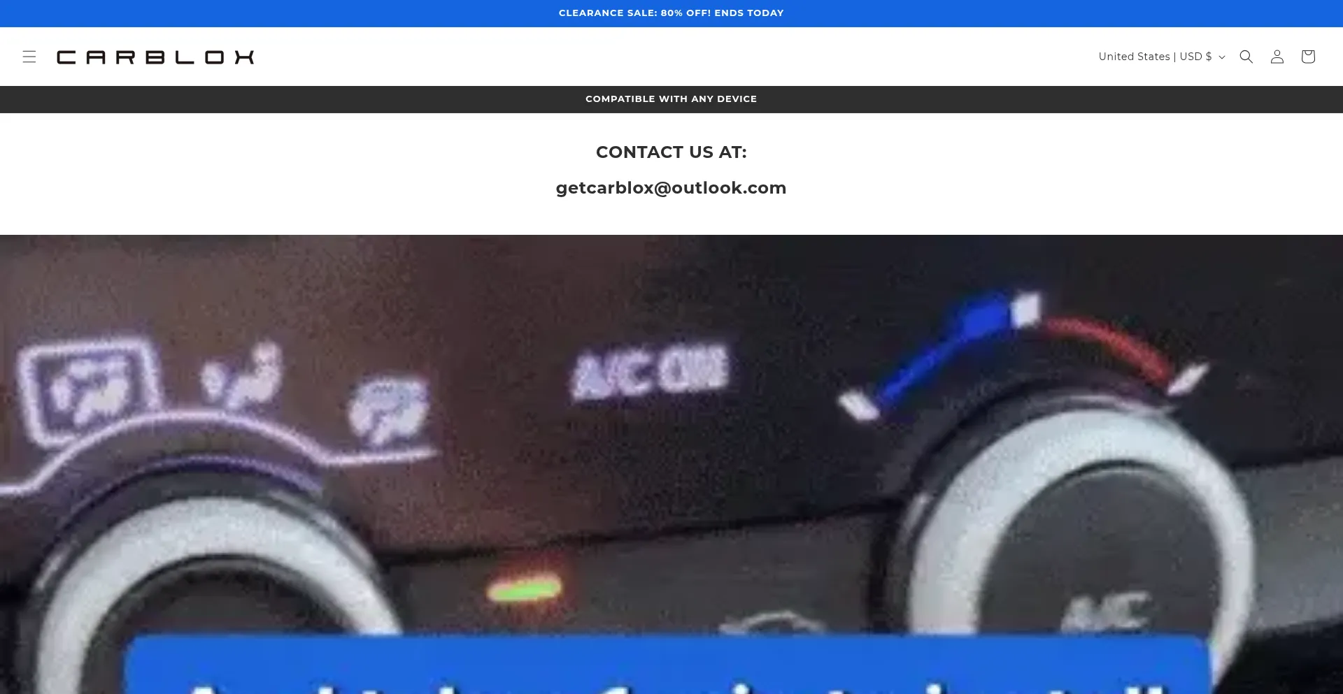 Website screenshot of Getcarblox.com