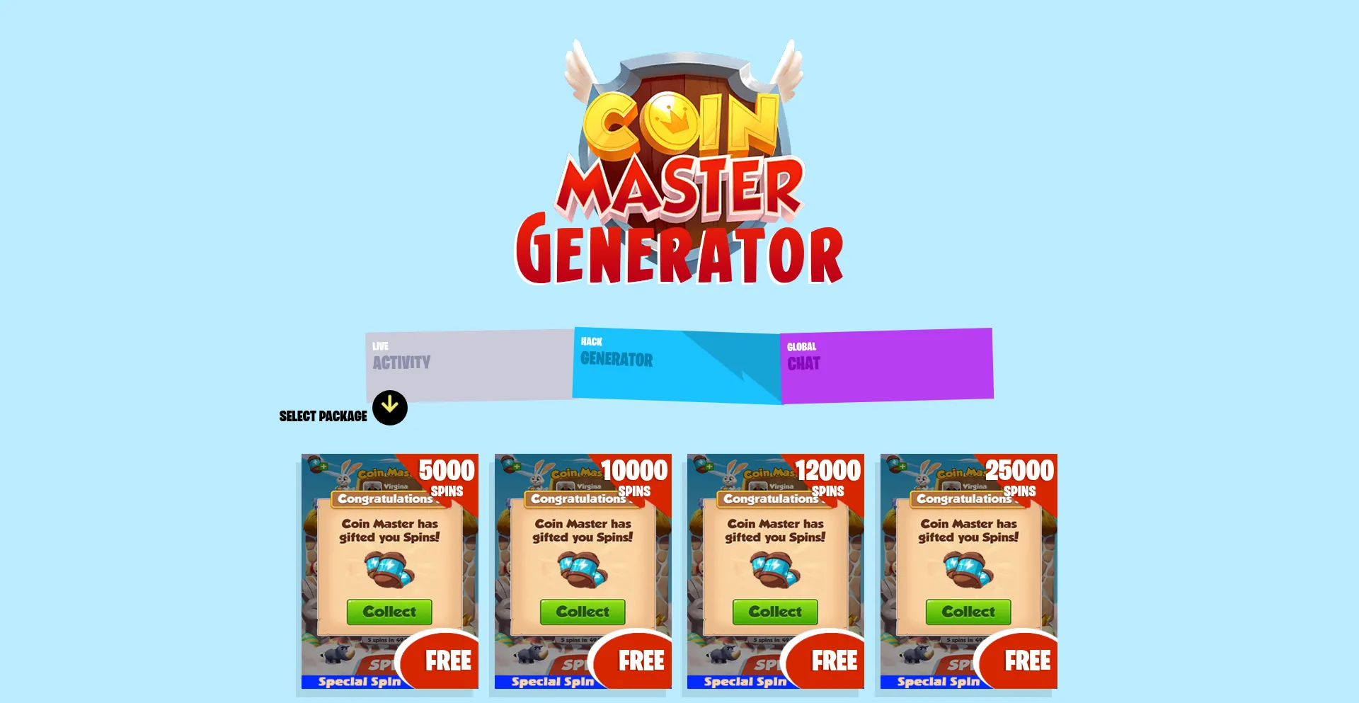 Website screenshot of Getcolnmasters.click