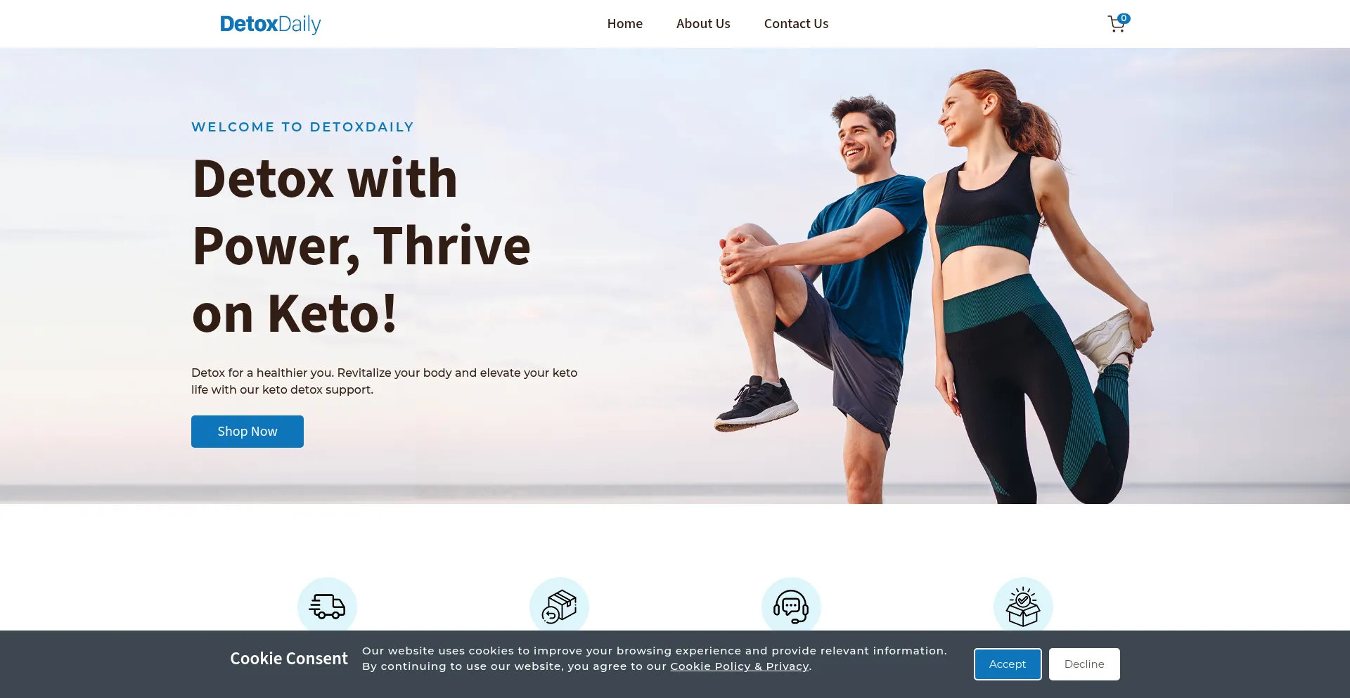 Website screenshot of Getdetoxdaily.com