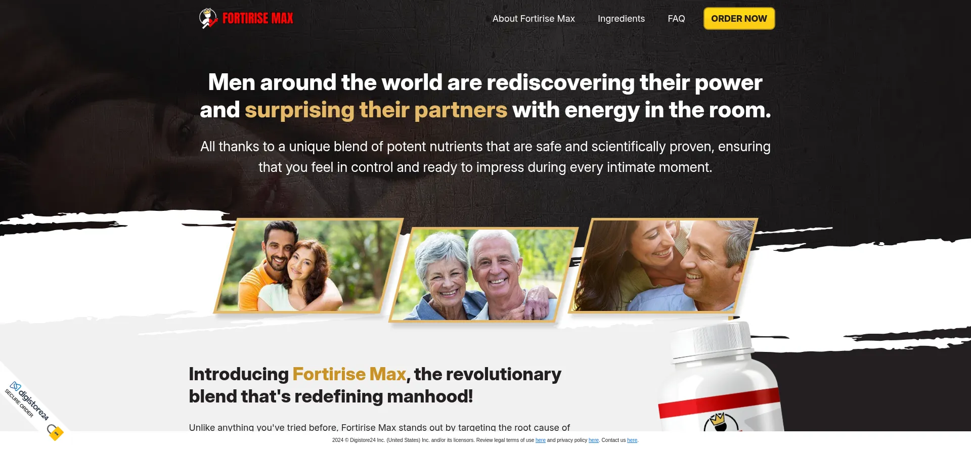 Website screenshot of Getfortirisemax.site