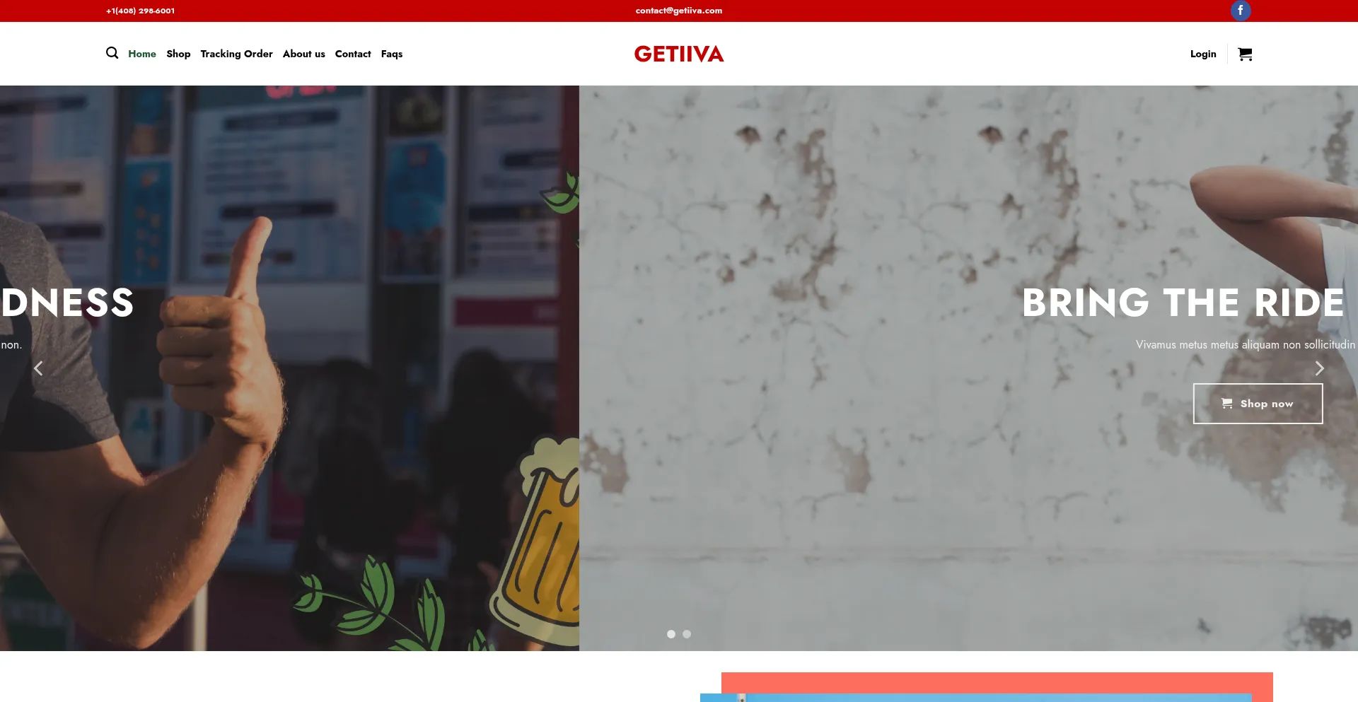 Website screenshot of Getiiva.com