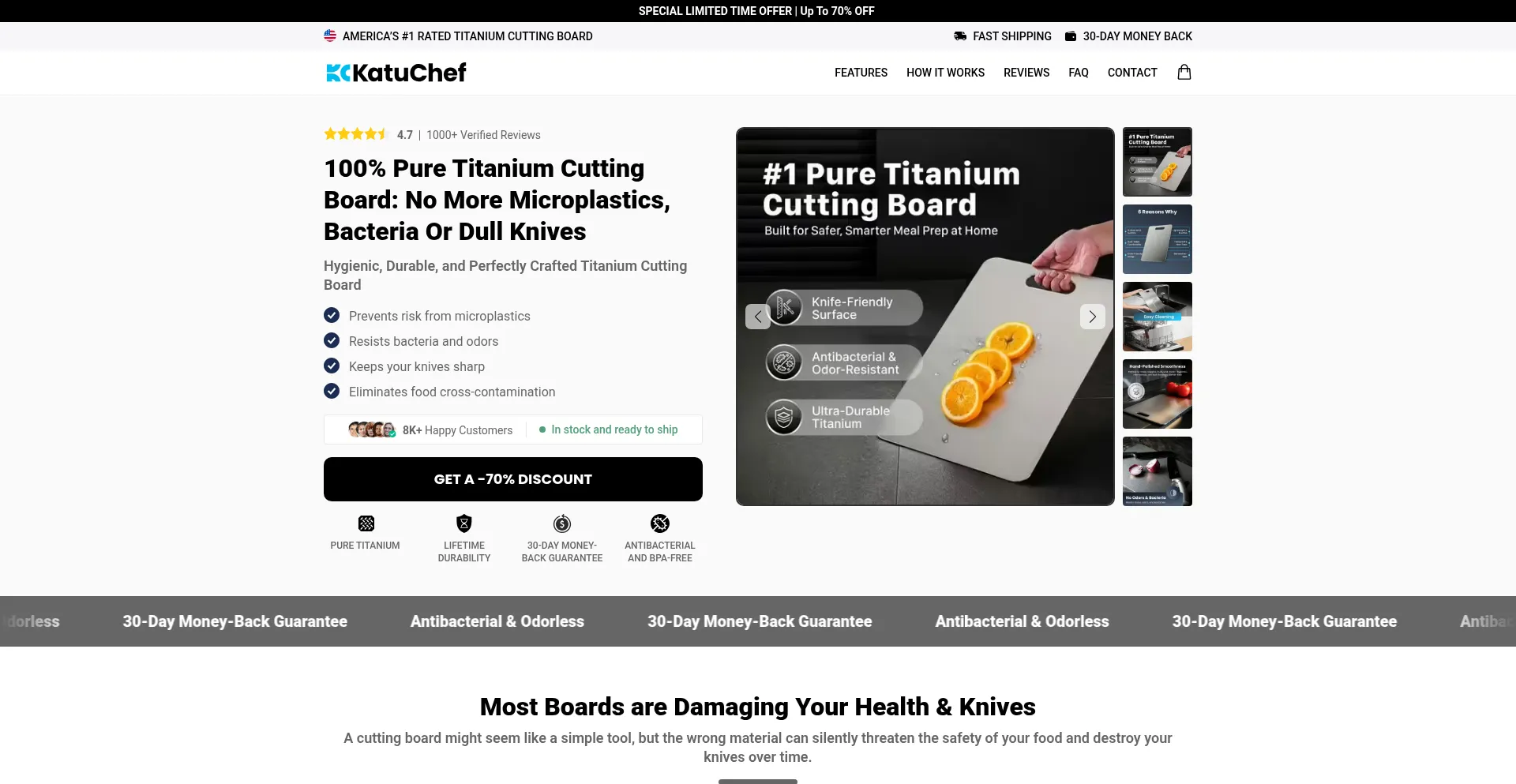 Website screenshot of Getkatuchef.com