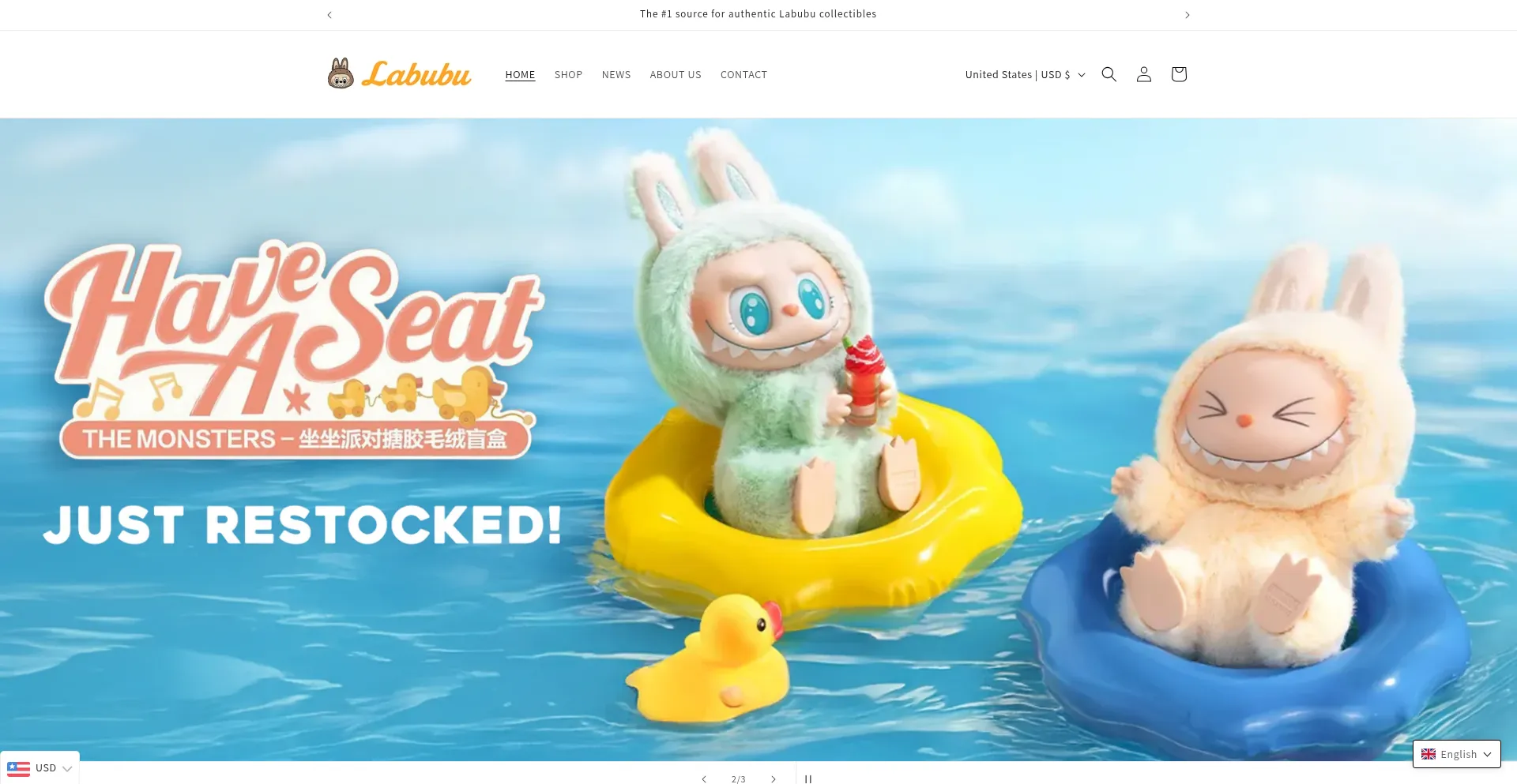 Website screenshot of Getlabubu.com
