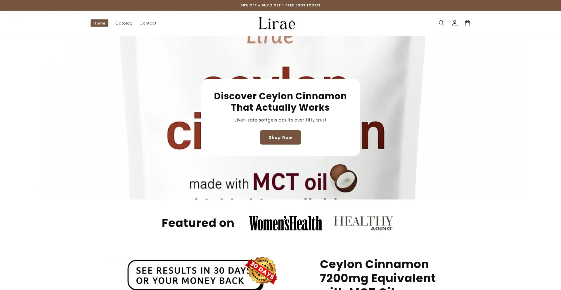 Website screenshot of Getlirae.com