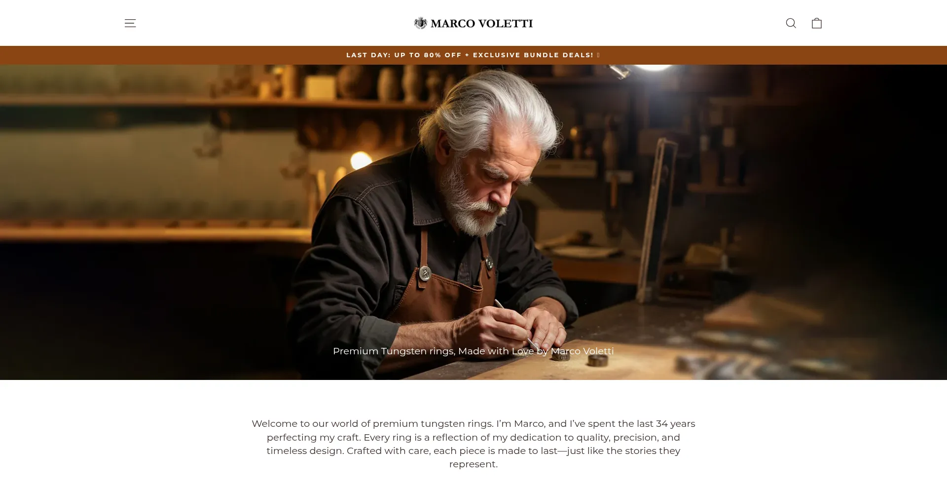 Website screenshot of Getmarcovoletti.com