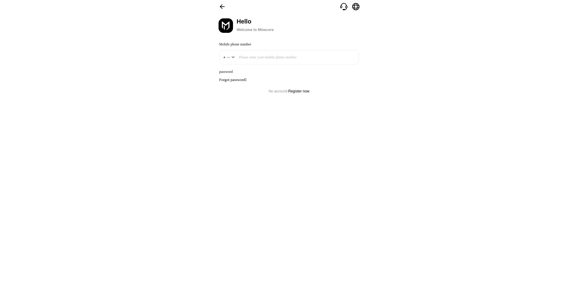 Website screenshot of Getminecore.net