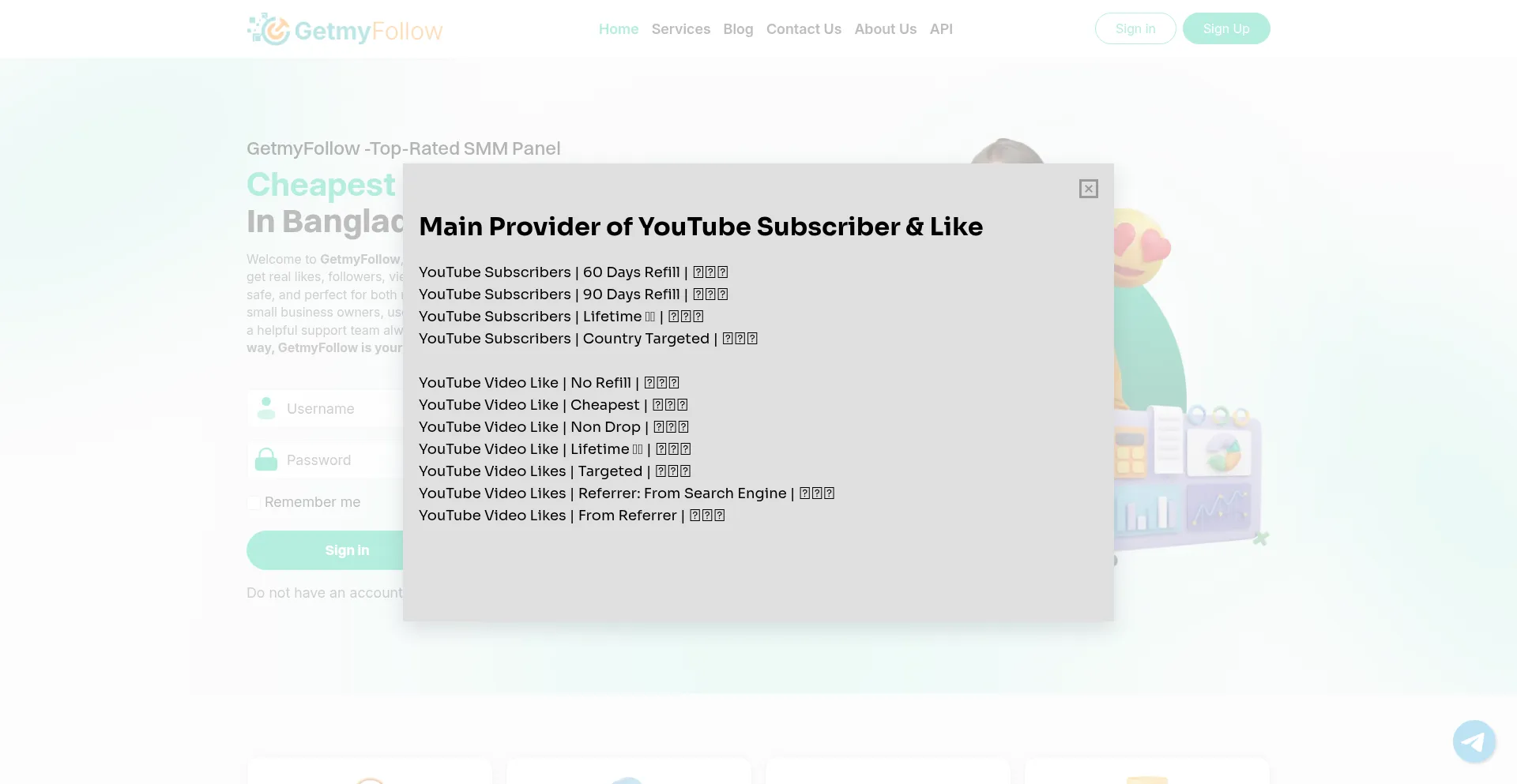 Getmyfollow.com Screenshot