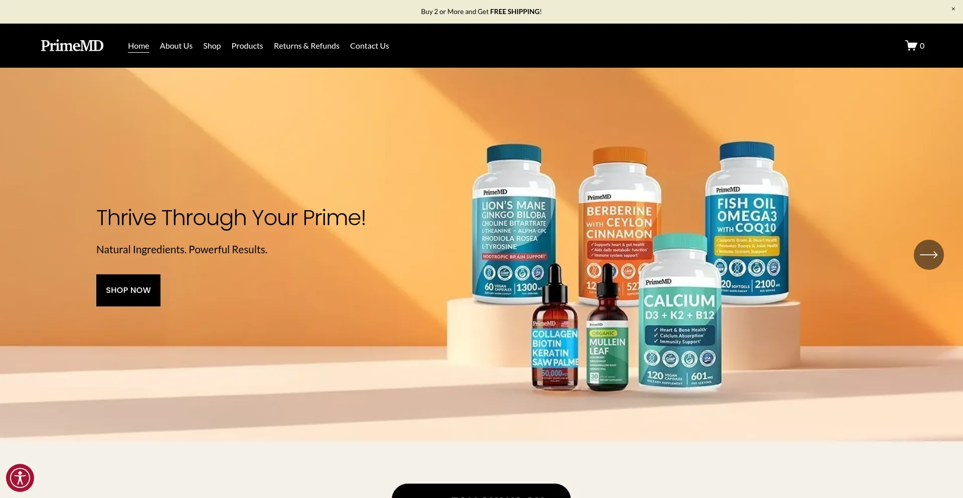 Getprimemd.com Screenshot