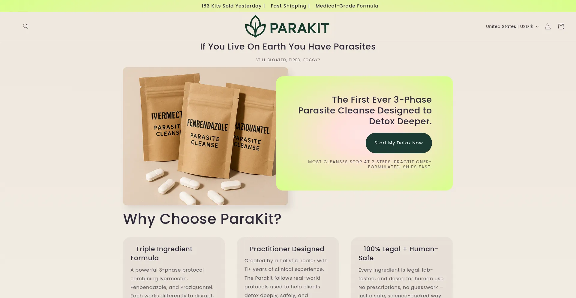 Is Getridofyourparasites.com Safe?