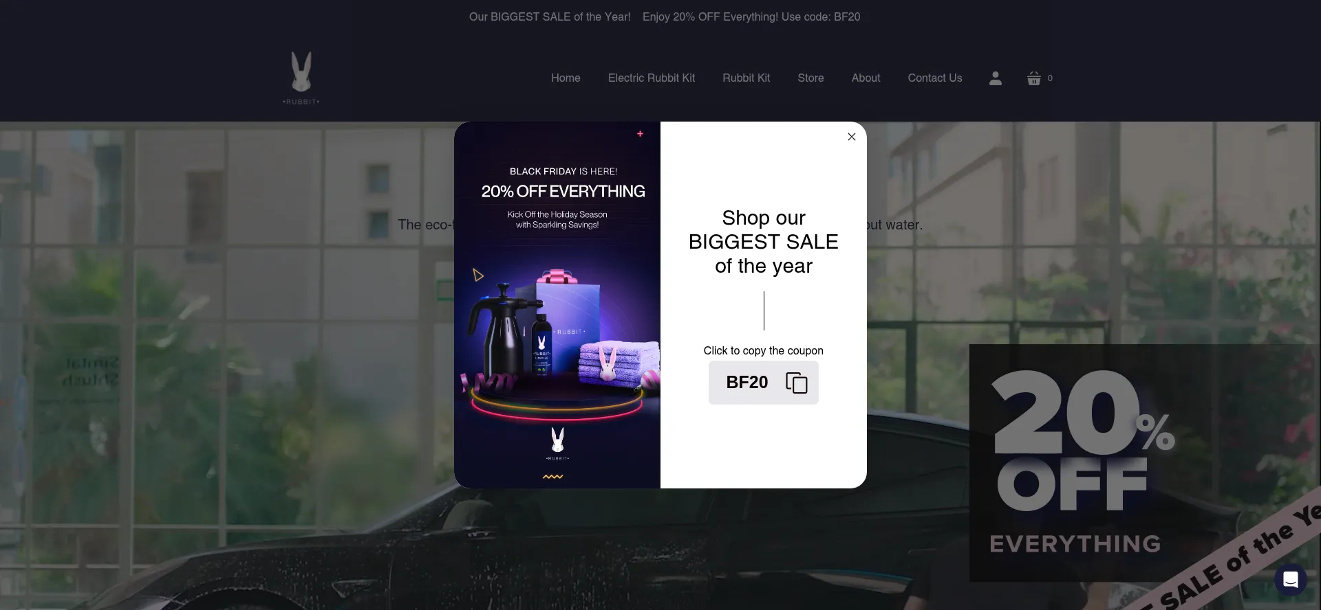 Website screenshot of Getrubbit.com