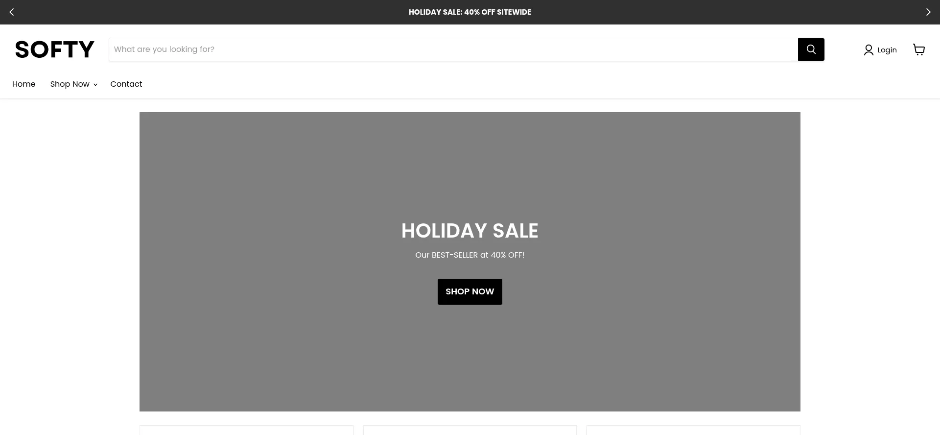 Website screenshot of Getsofty.com