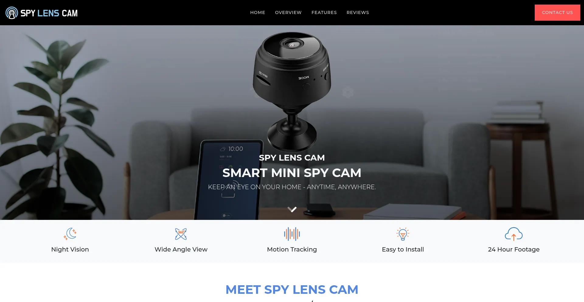 Website screenshot of Getspylenscam.com
