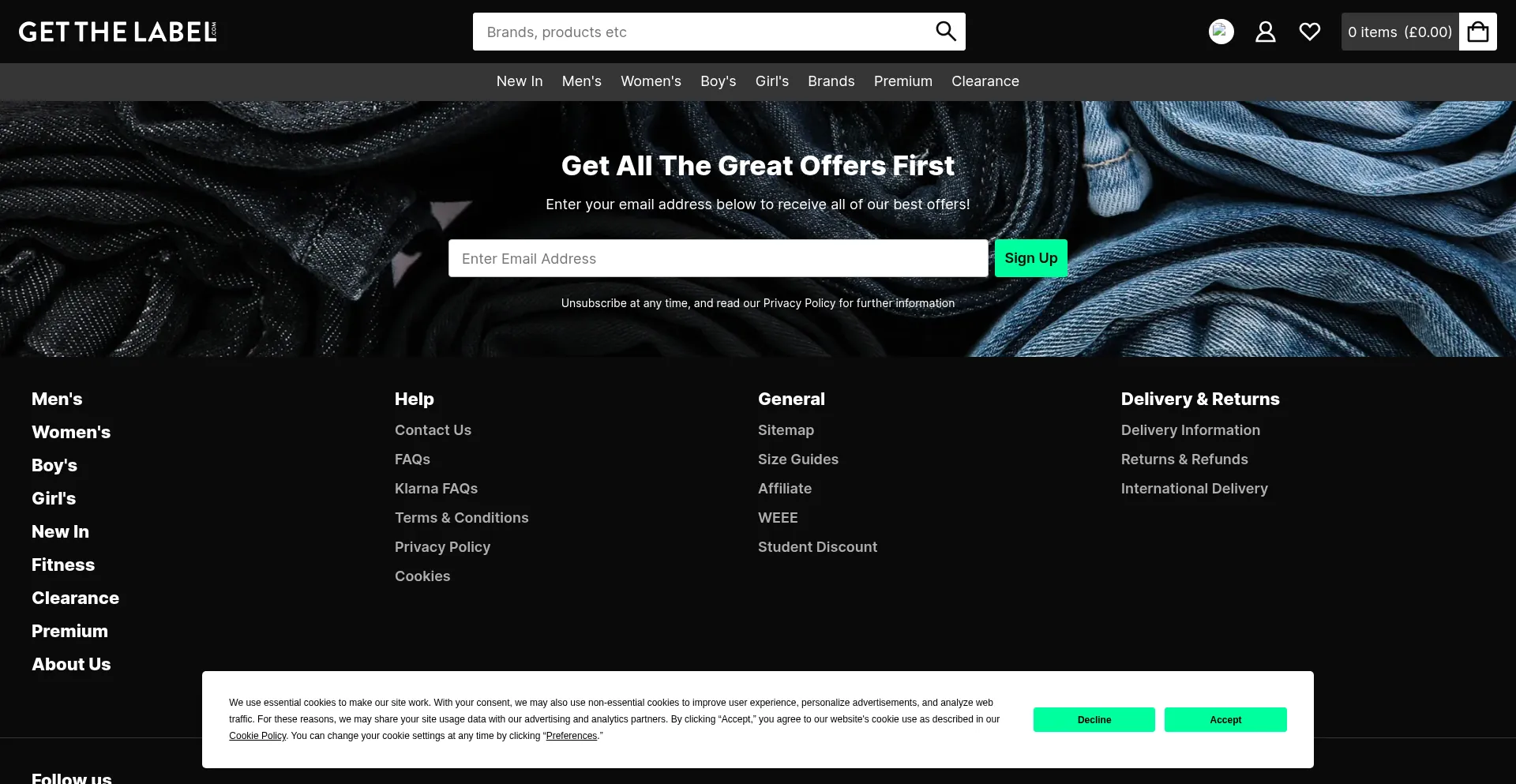 Getthelabel.com Screenshot