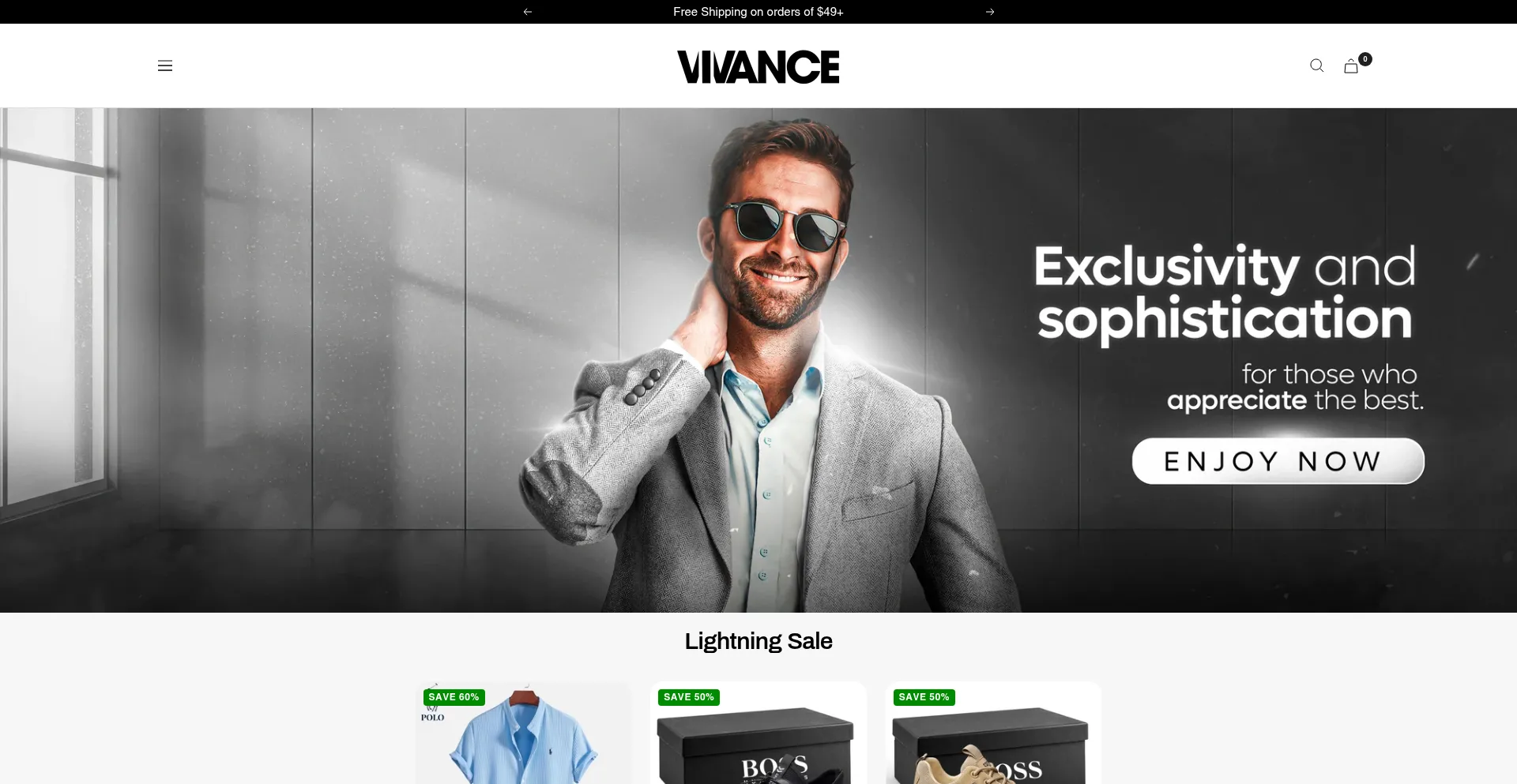 Website screenshot of Getvivance.com