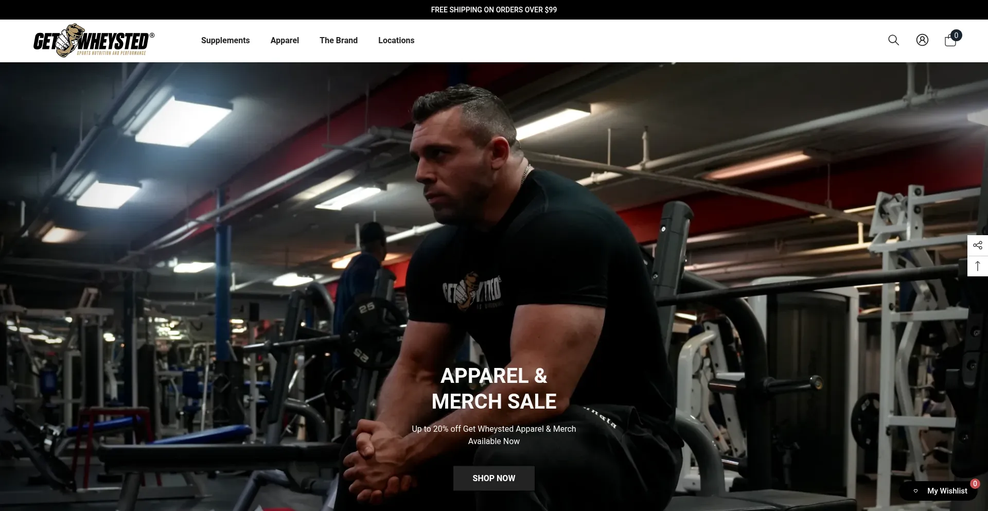 Website screenshot of Getwheysted.com