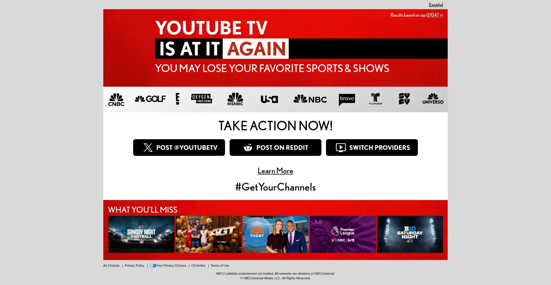 Getyourchannels.com Screenshot