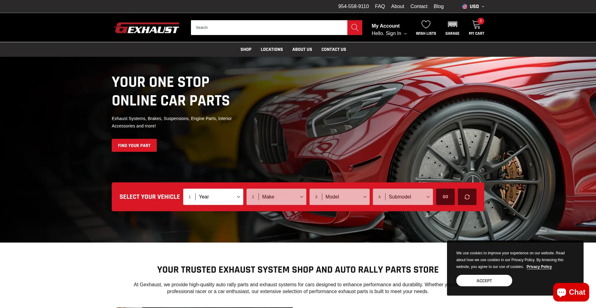 Gexhaust.com Screenshot