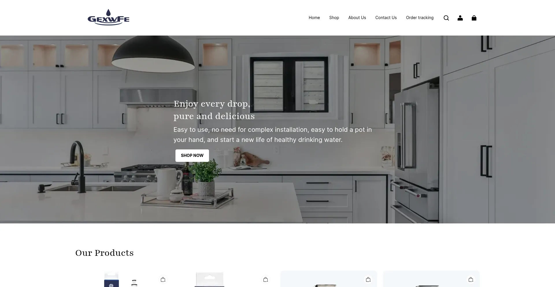 Website screenshot of Gexwfe.com