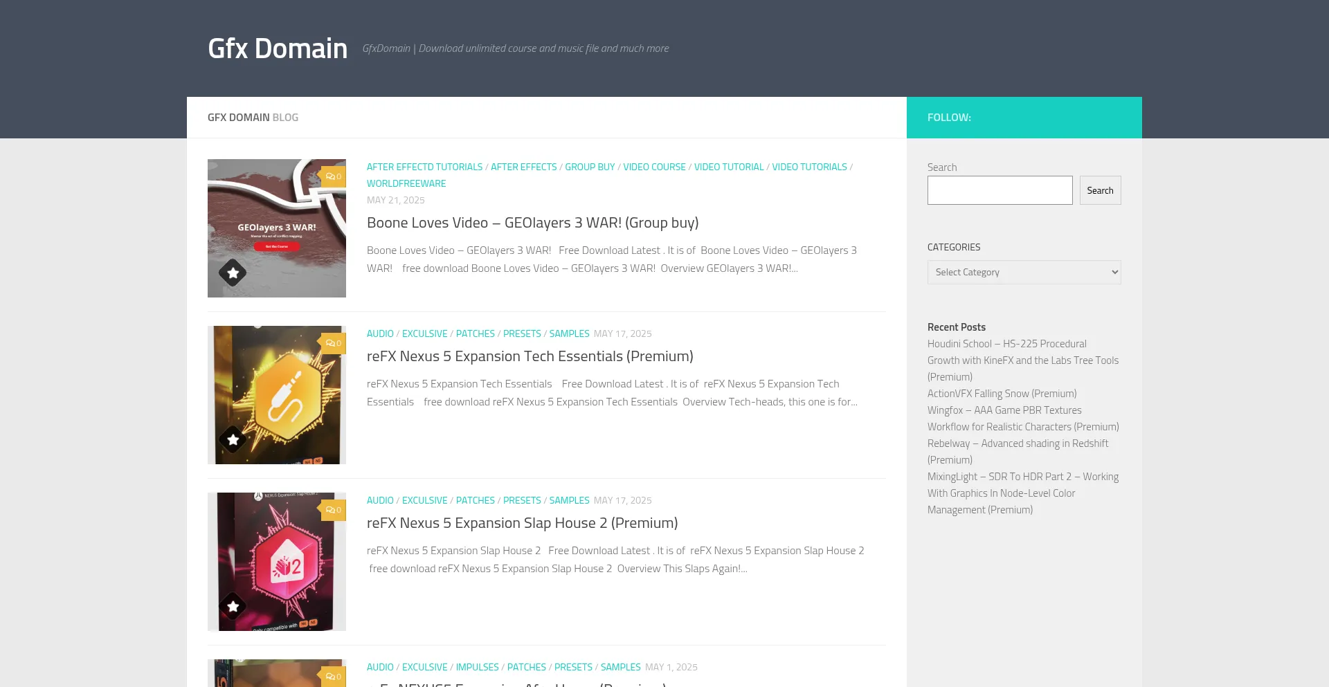 Website screenshot of Gfxdomain.ink
