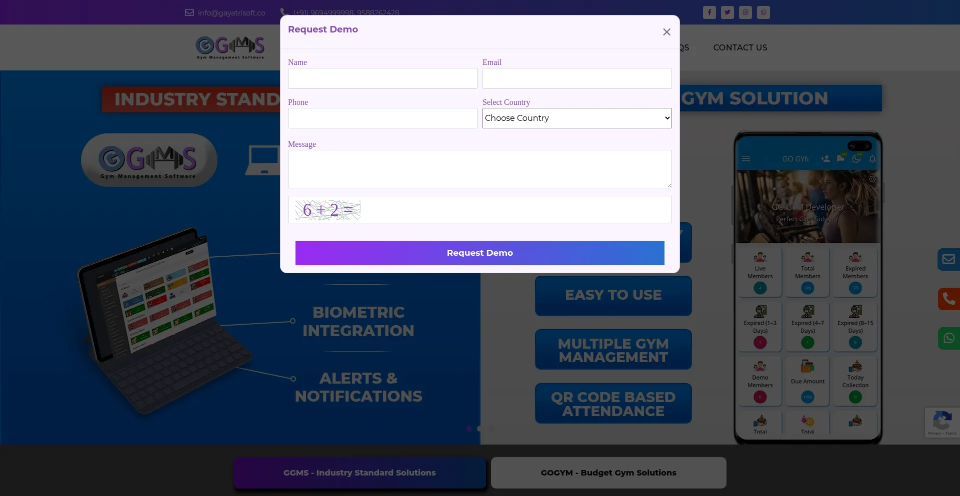 Website screenshot of Ggms.in