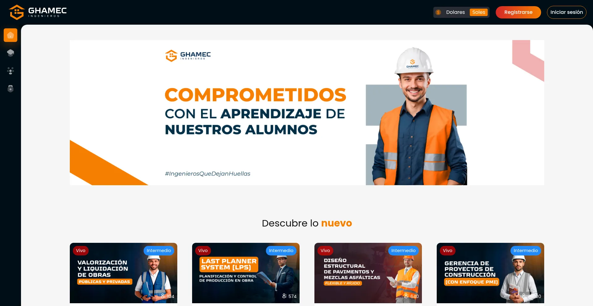 Website screenshot of Ghamecingenieros.com