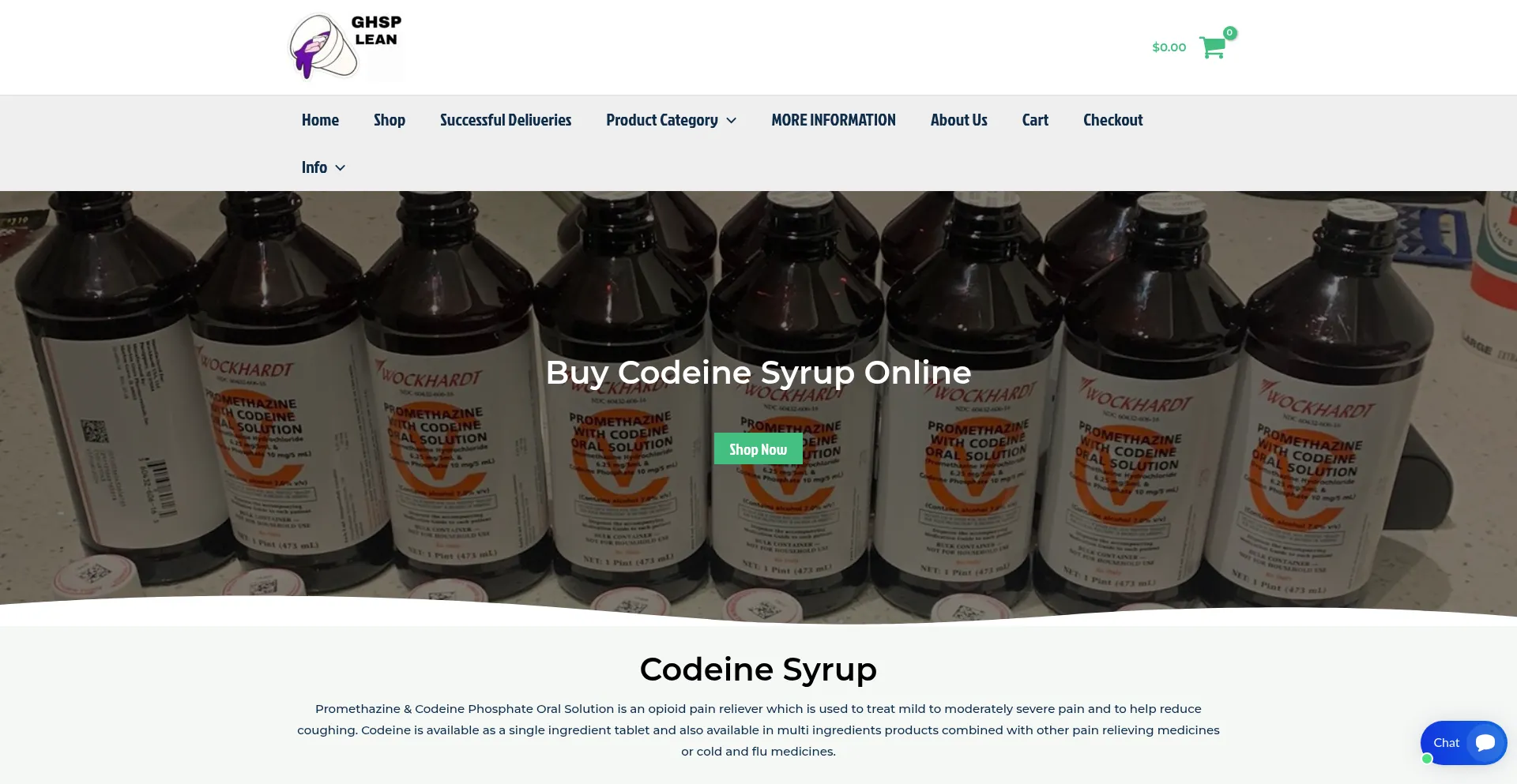 Website screenshot of Ghsplean.com