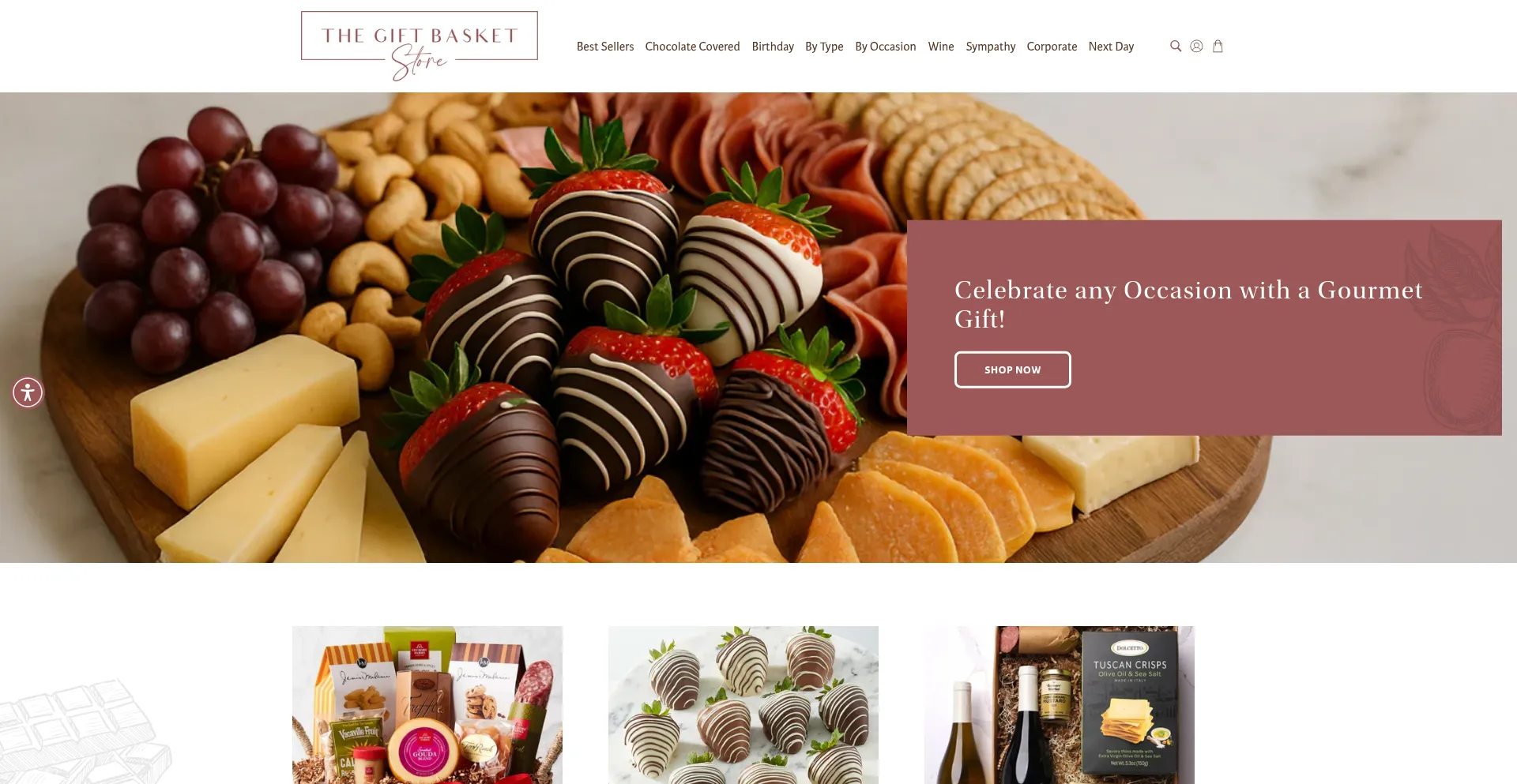 Giftbasketstore.com Screenshot