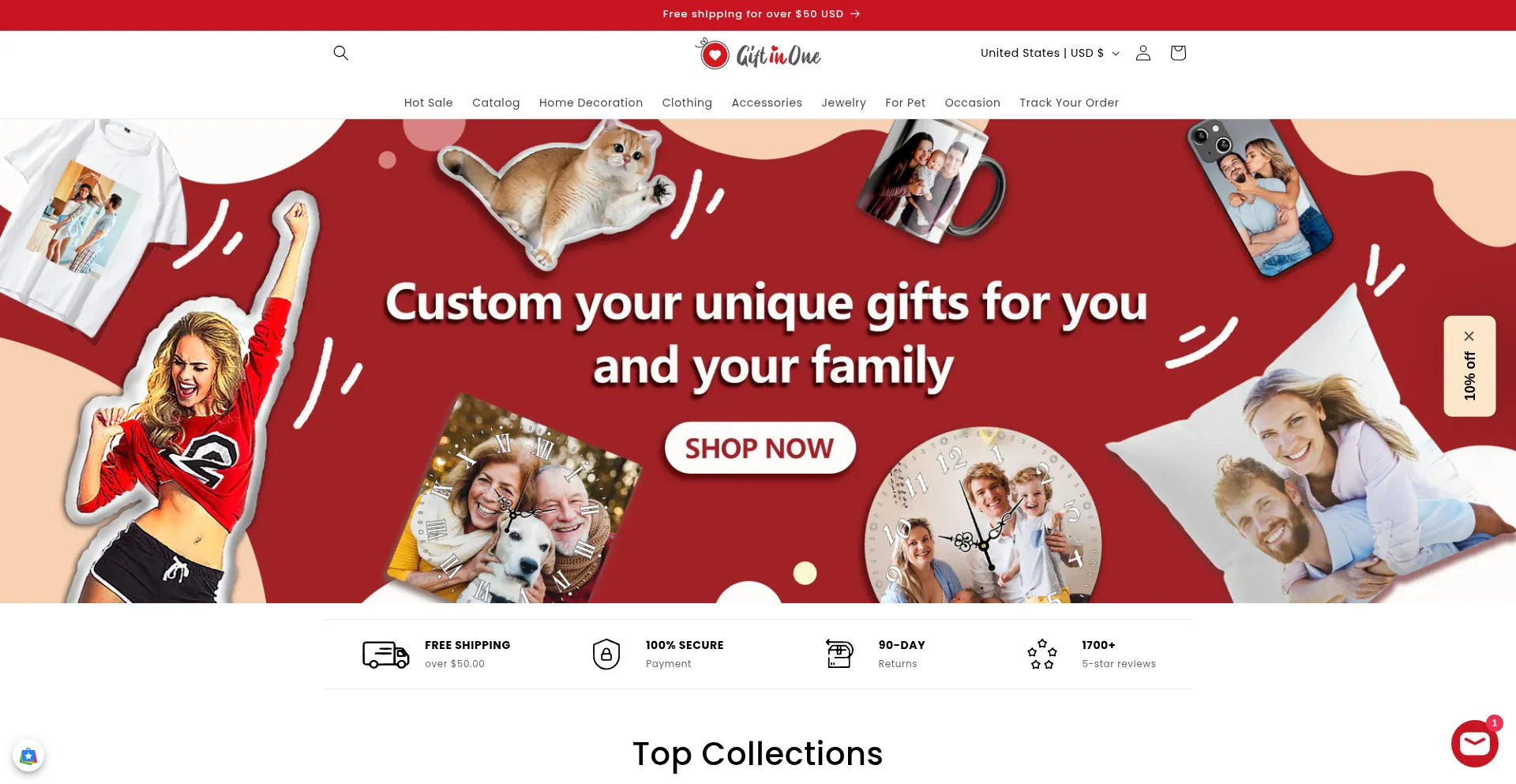 Giftinone.com Screenshot