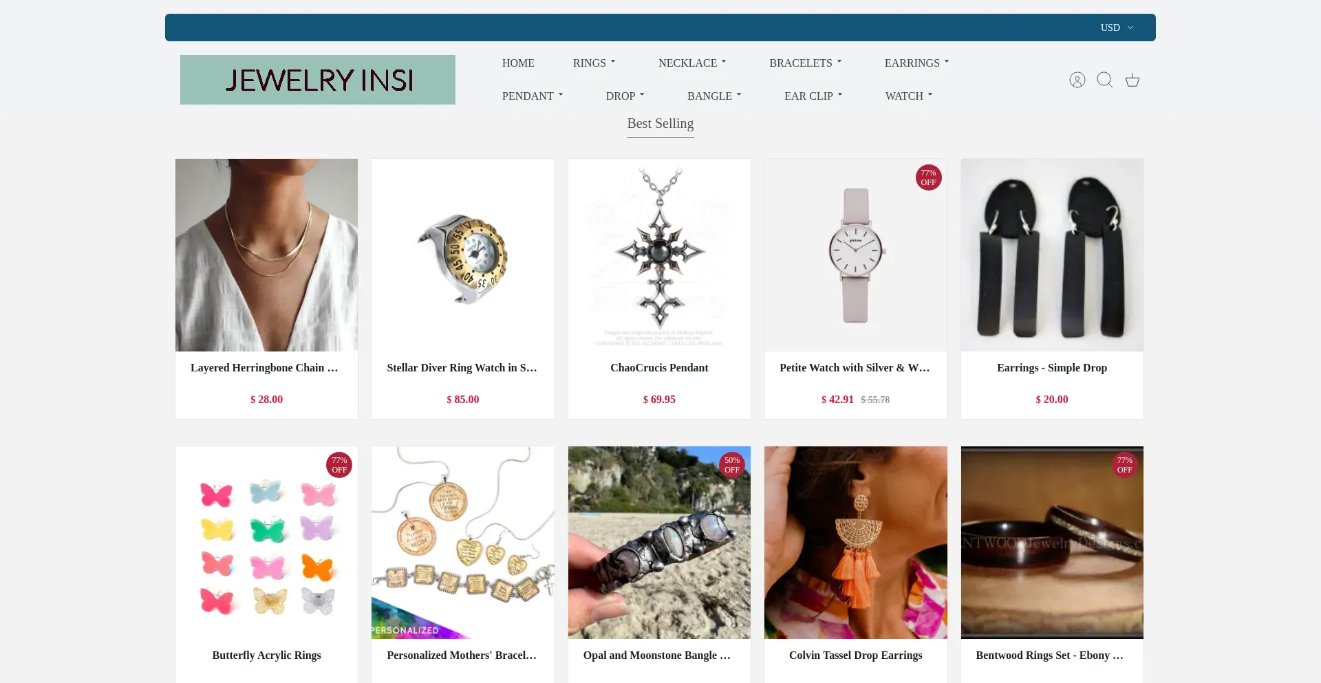 Website screenshot of Giftnecklacelog.com