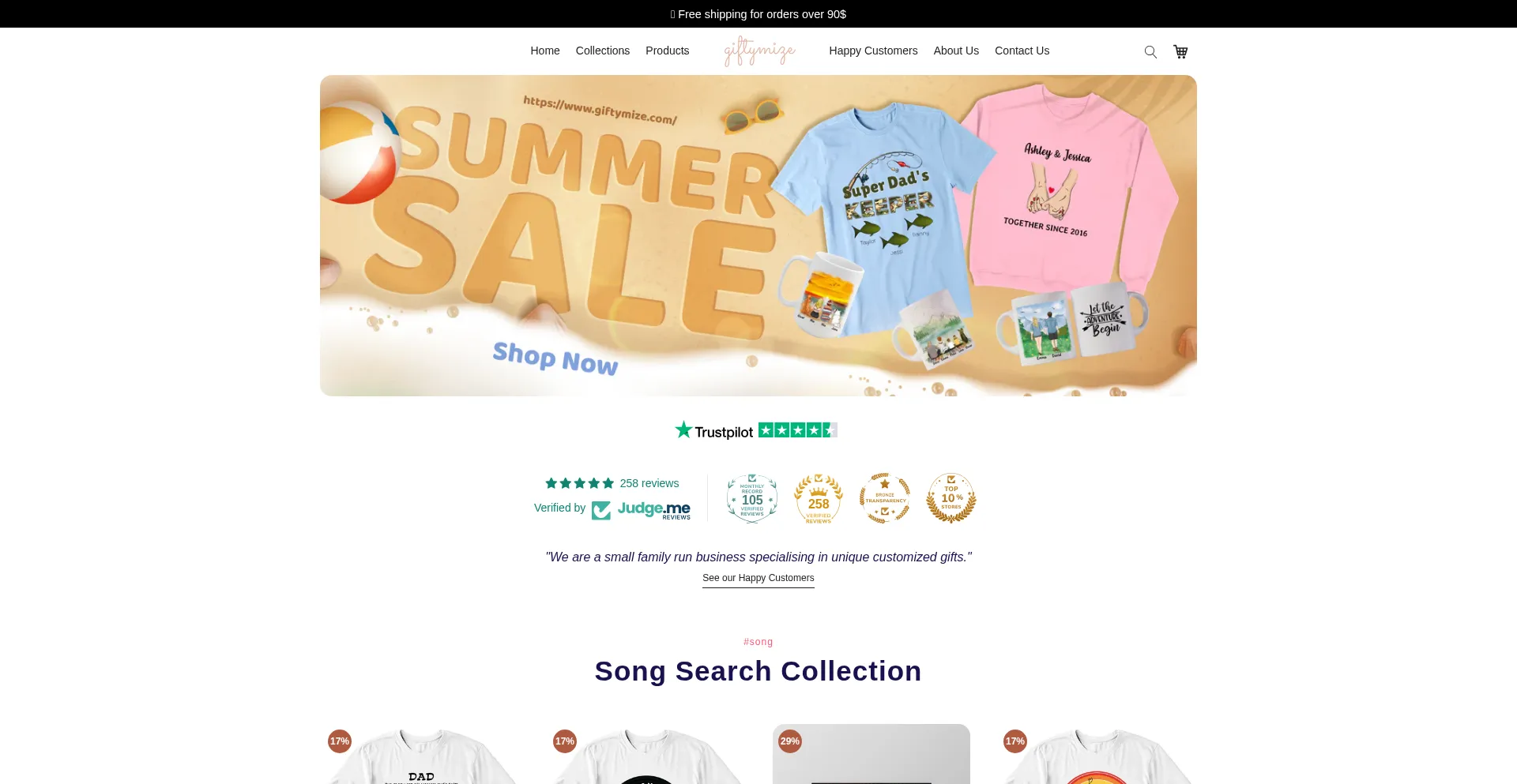 Giftymize.com Screenshot
