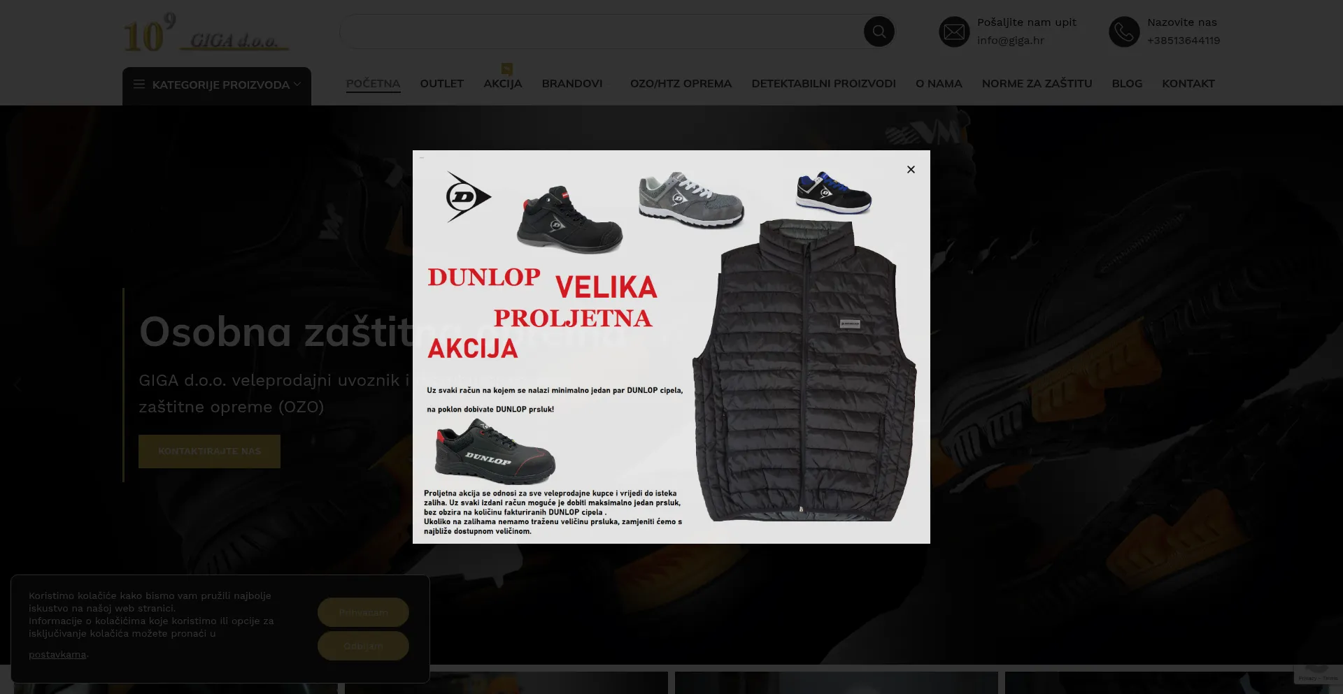 Website screenshot of Giga.hr