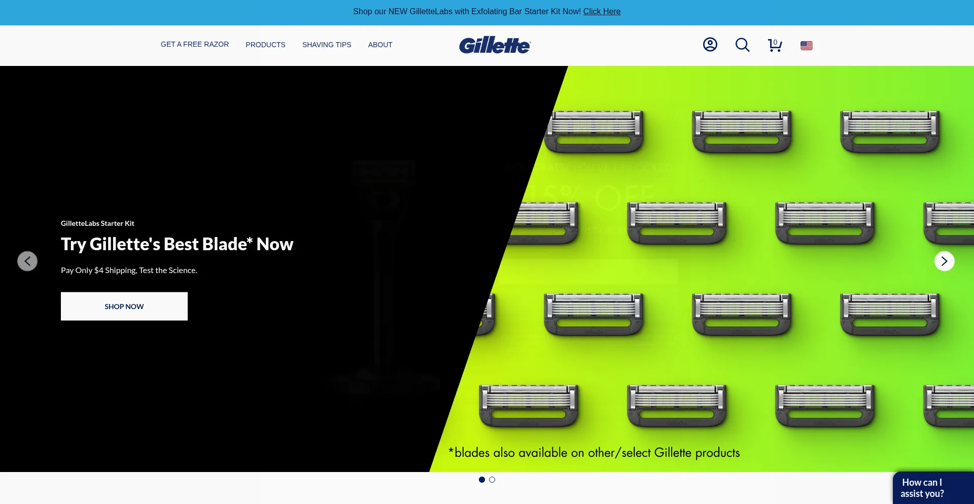 Gillette.com Screenshot