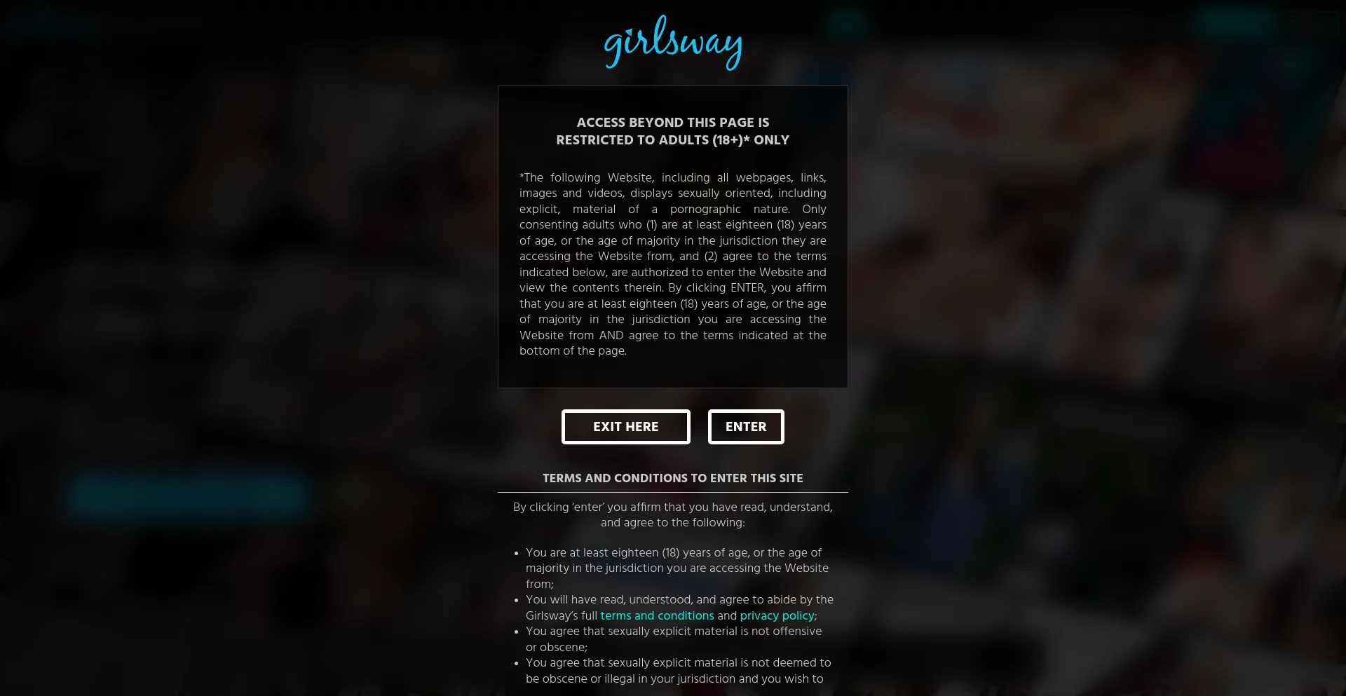 Website screenshot of Girlsway.com
