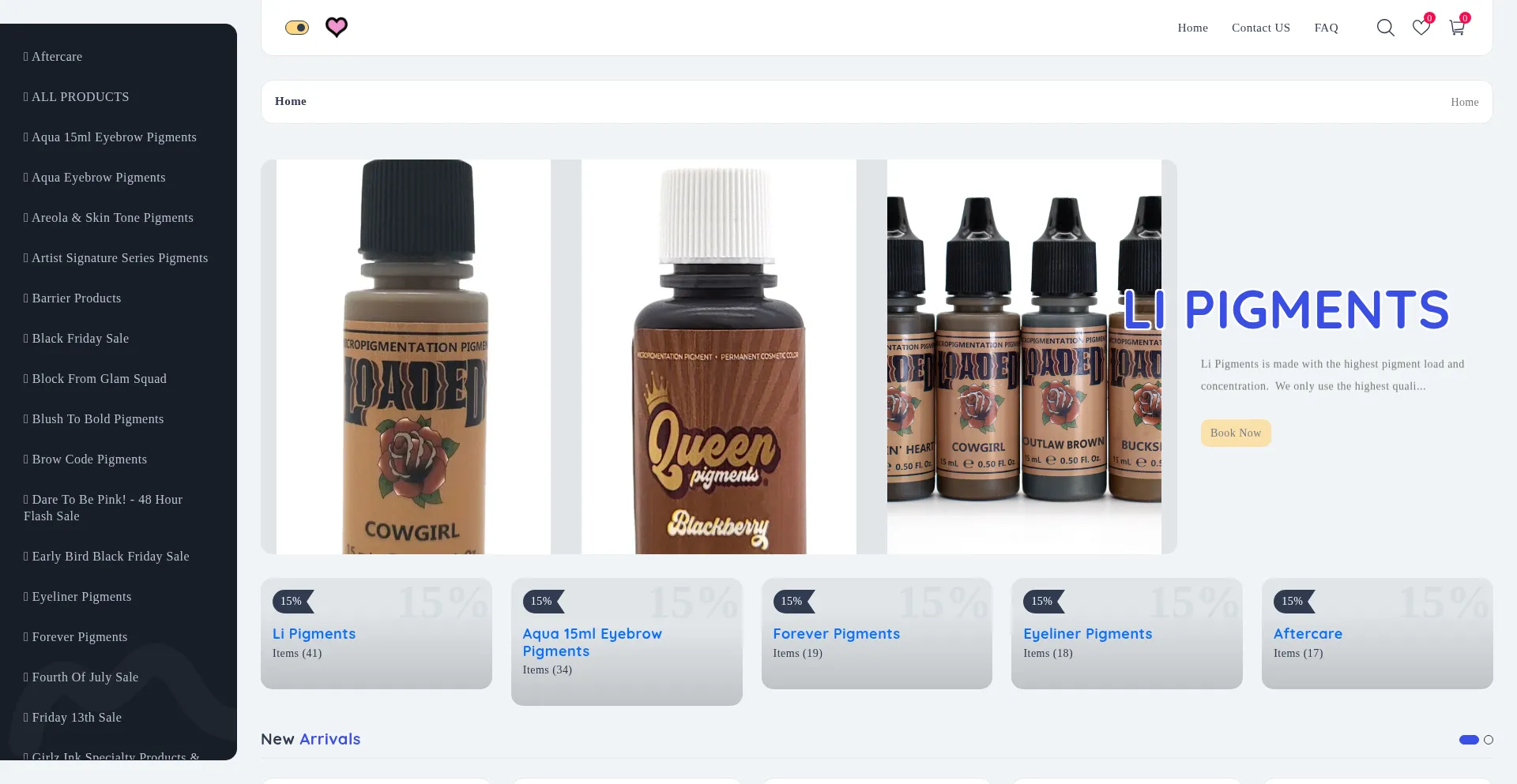 Website screenshot of Girlzinkj.shop