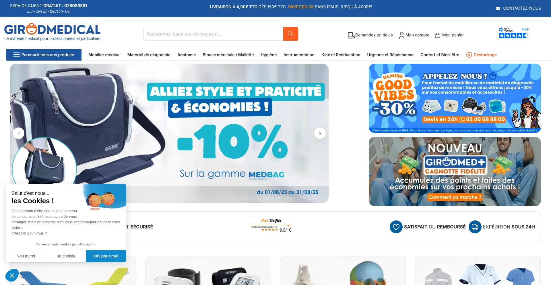 Website screenshot of Girodmedical.be