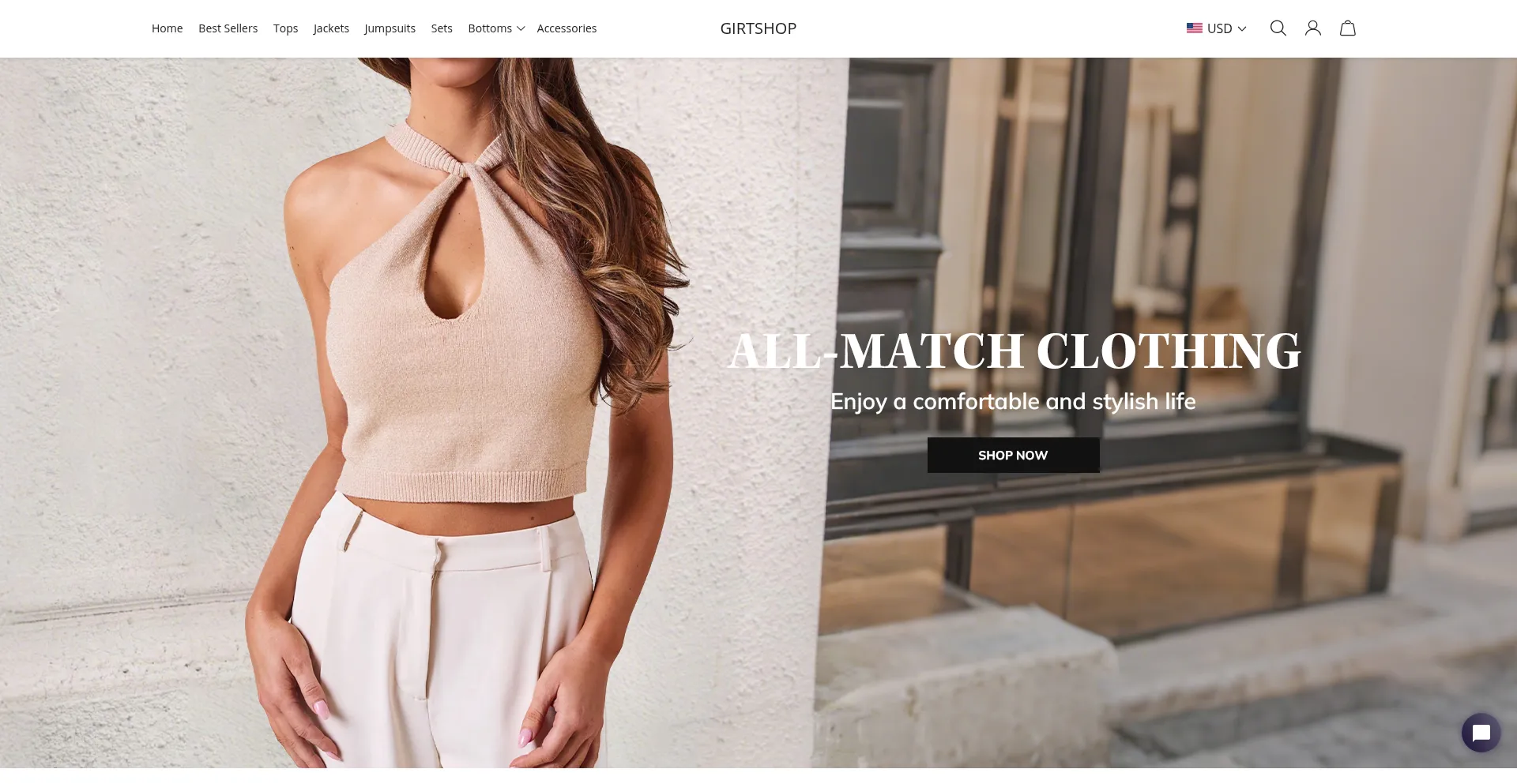 Website screenshot of Girtshop.com