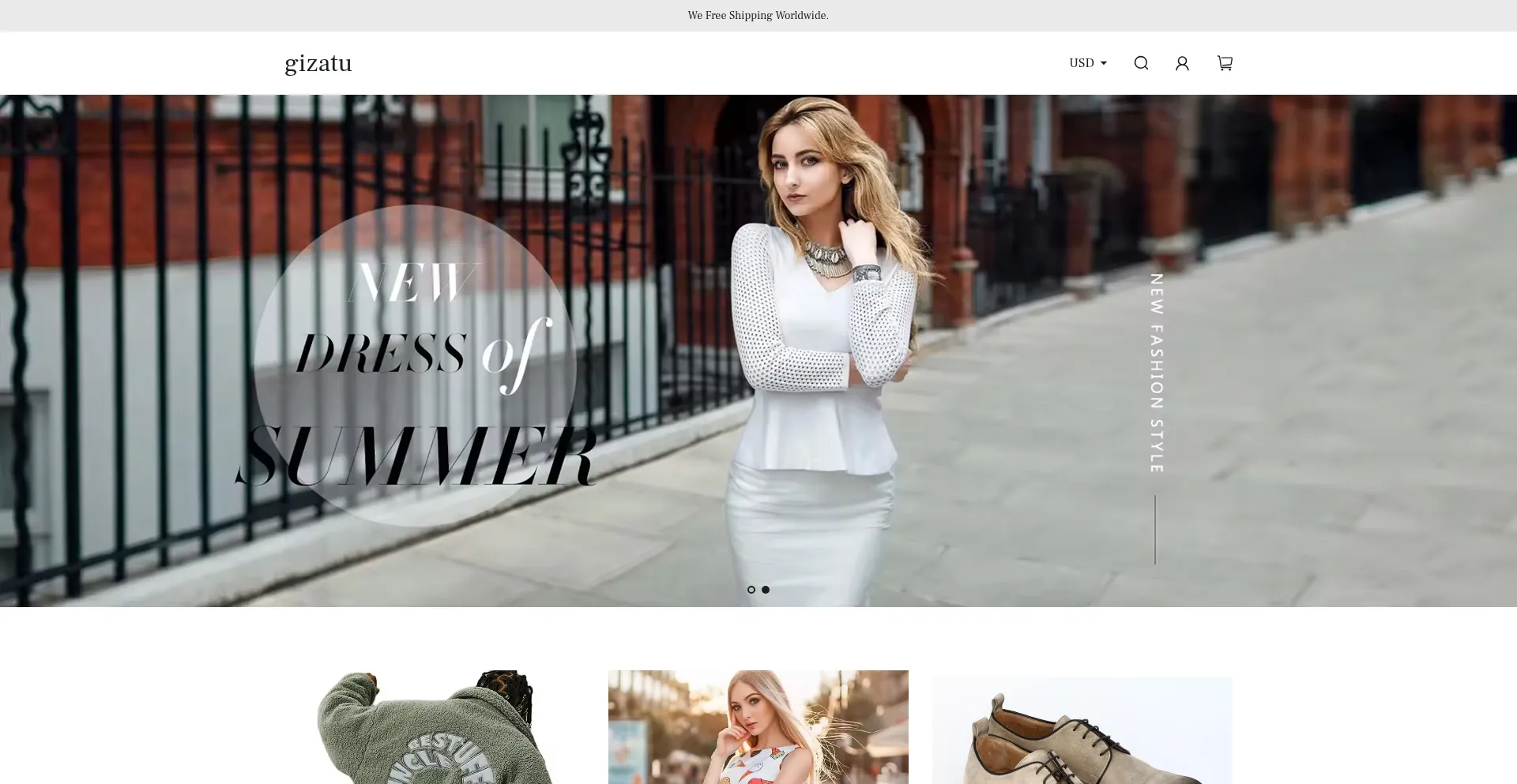 Website screenshot of Gizatu.top
